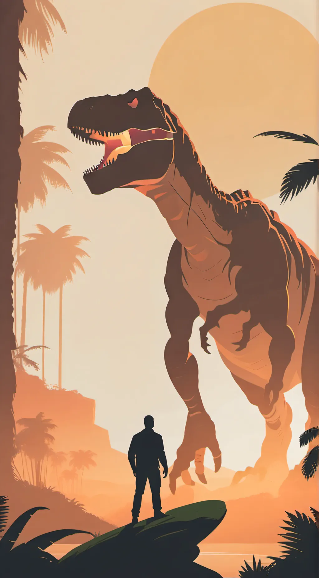 ai character: sprunki x Jurassic background