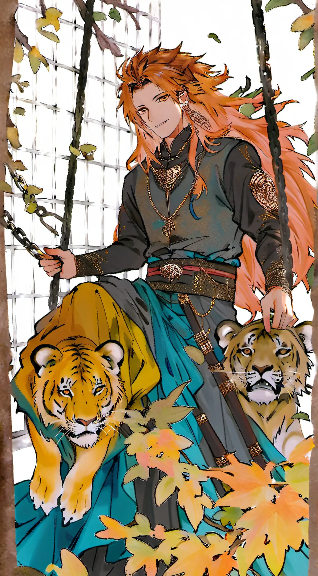 ai character: flax background