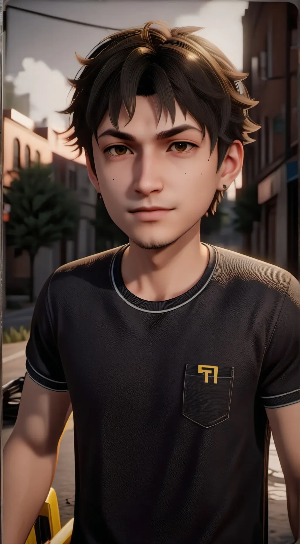 ai character: Shady background