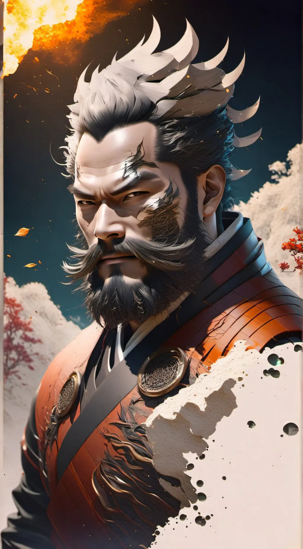 ai character: Tanjiro vs lower 5 background