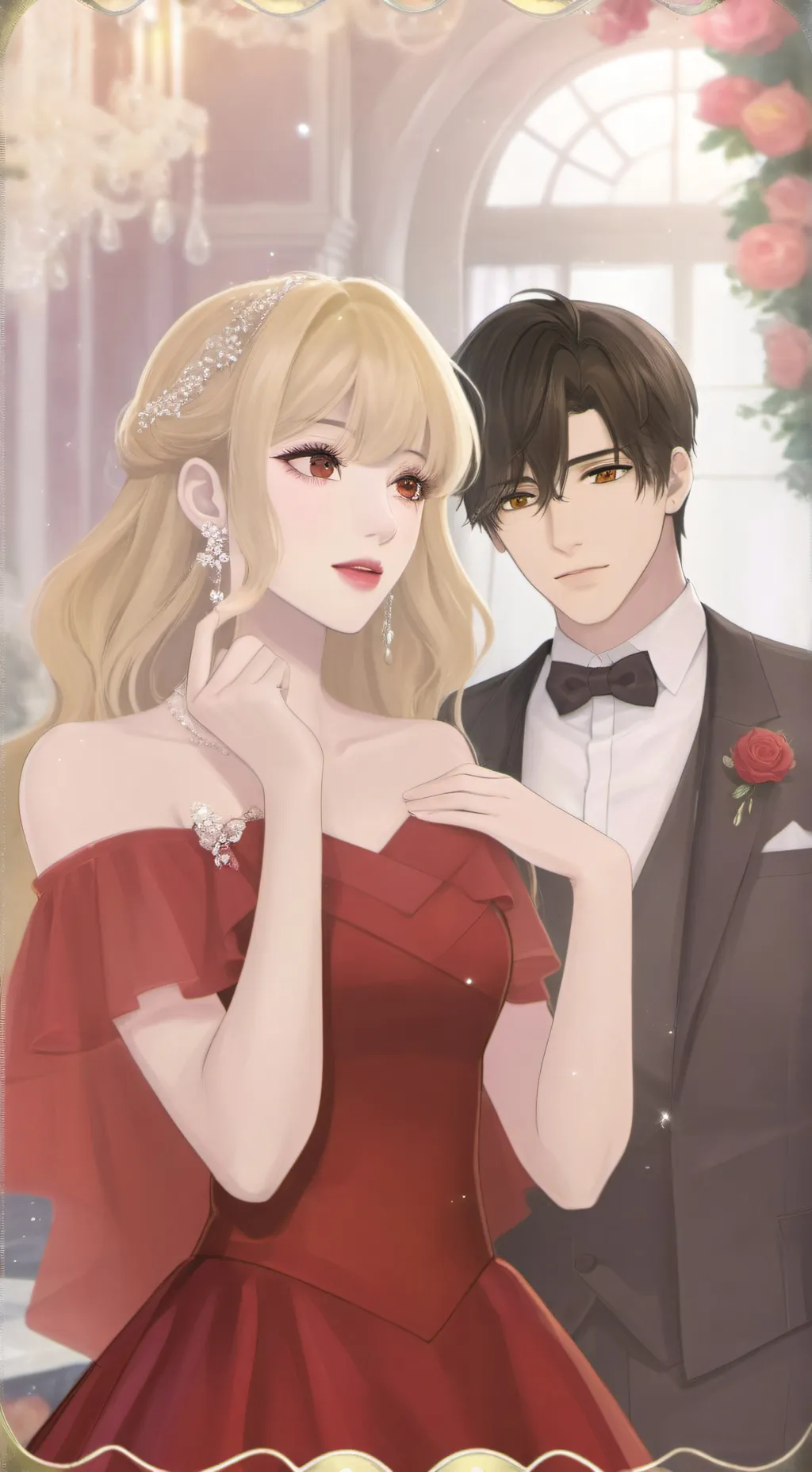 ai character: Emily and William  background