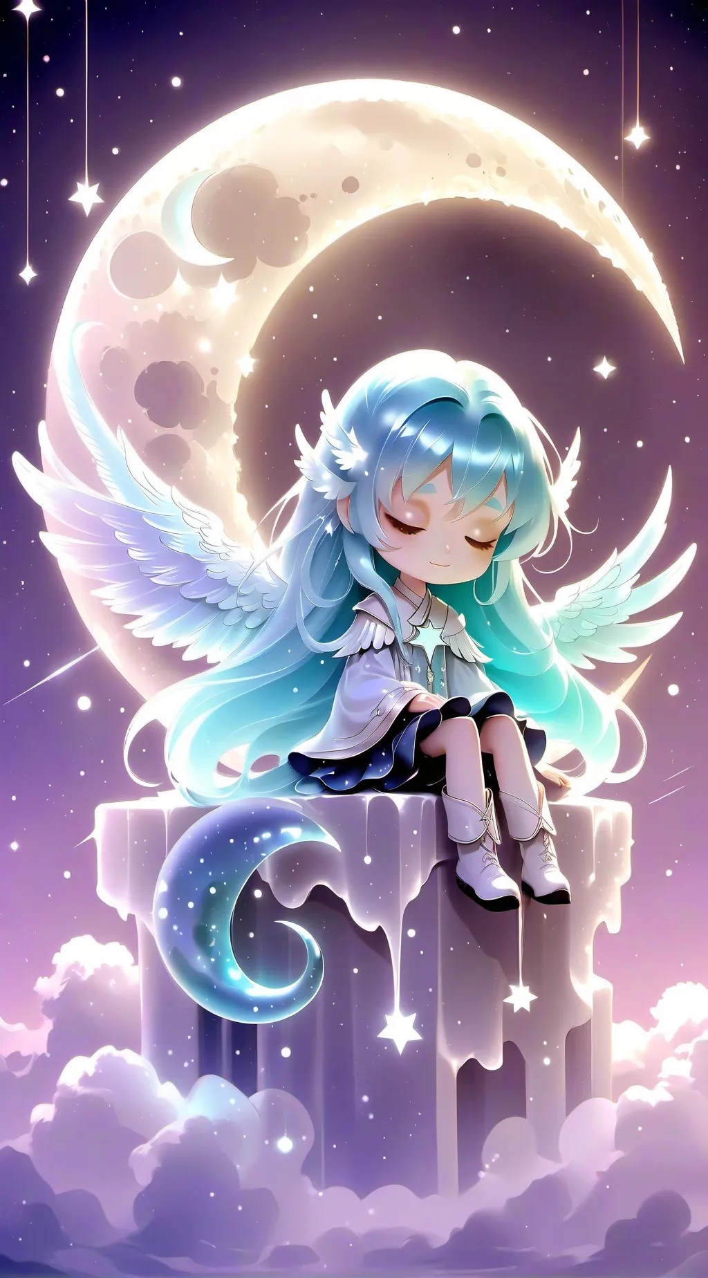 ai character: 🌙 Lunar Star🌙 background