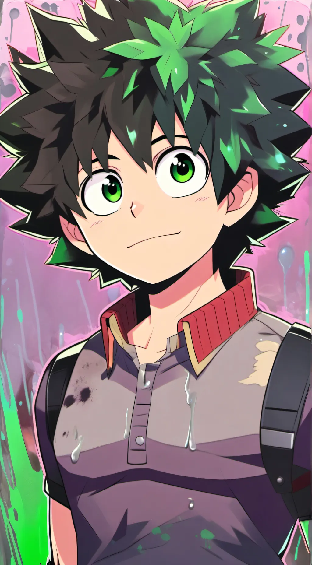 ai character: deku+girl💀 background