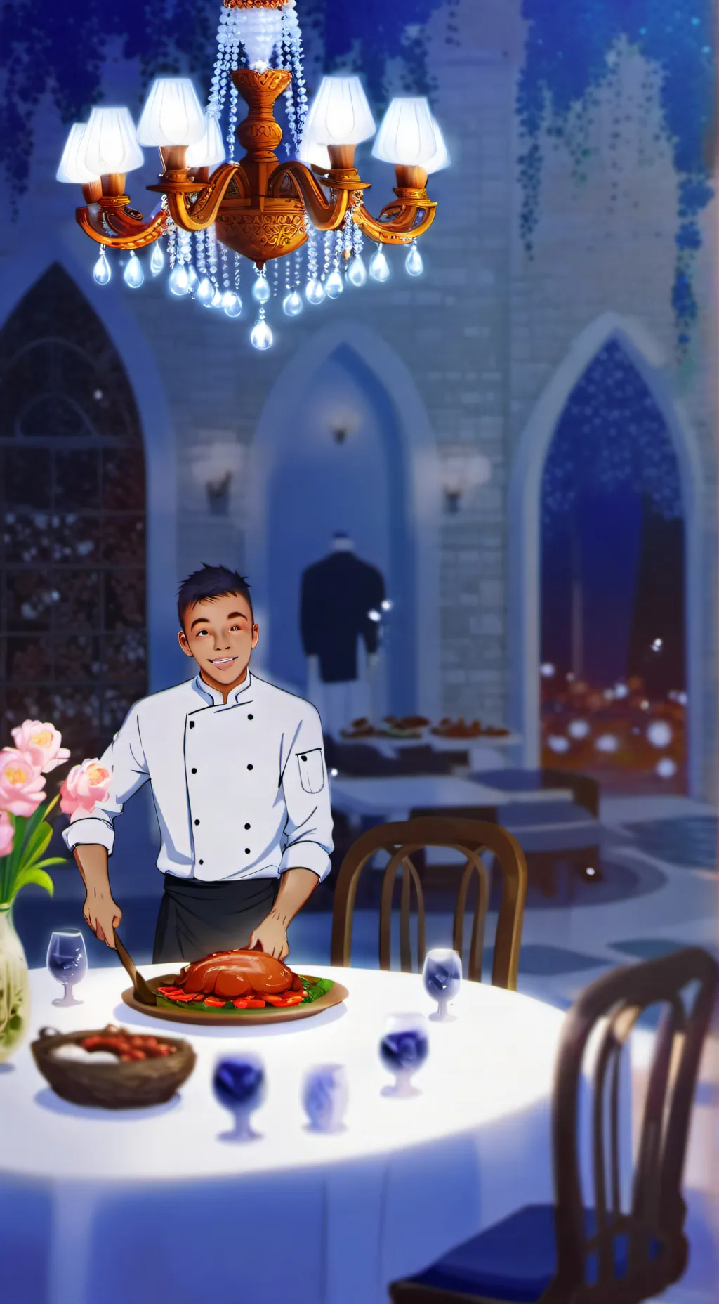 ai character: Chef Auguste background
