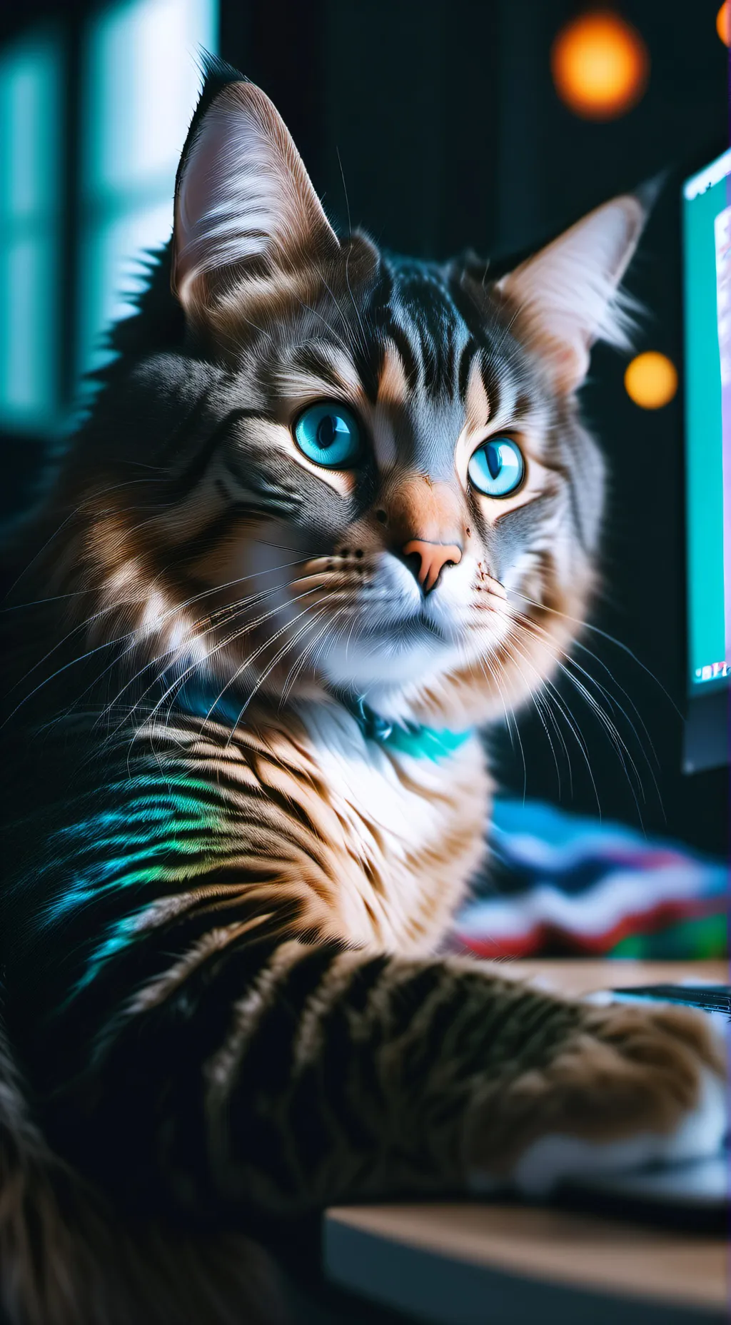 ai character: glitch cat😱 background