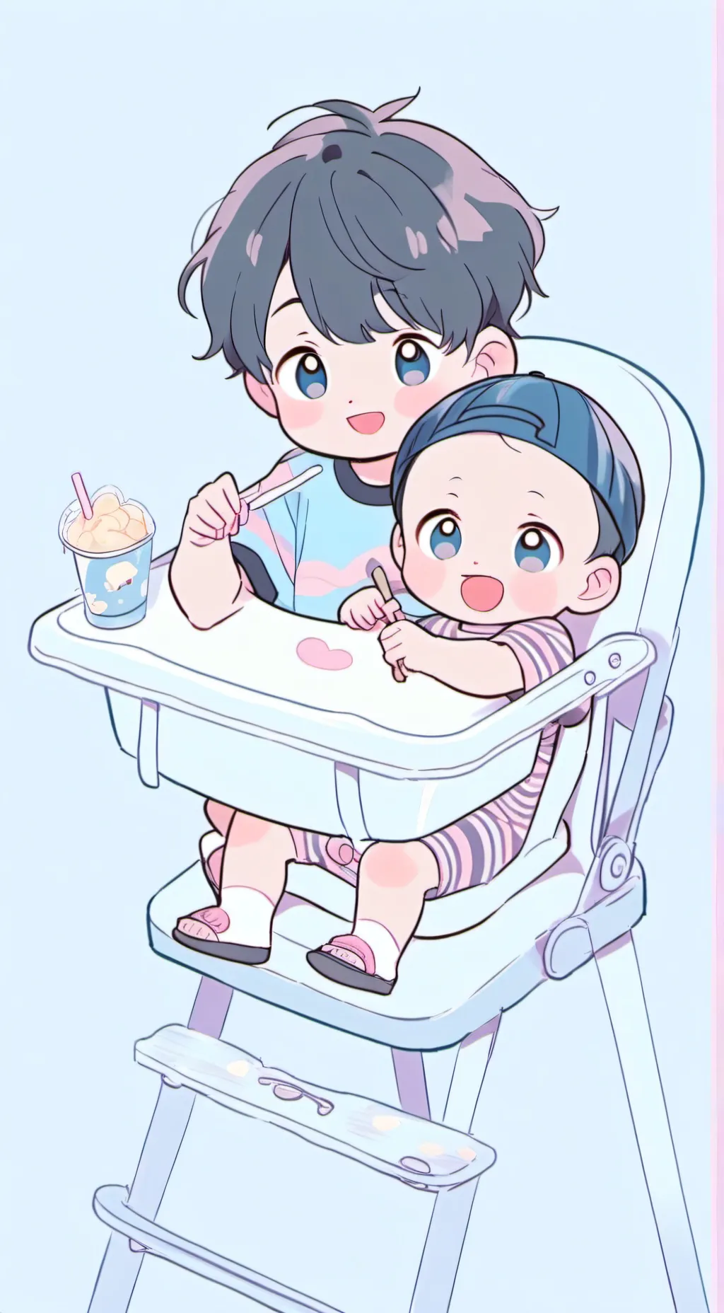 ai character: Big brother B-DAY background