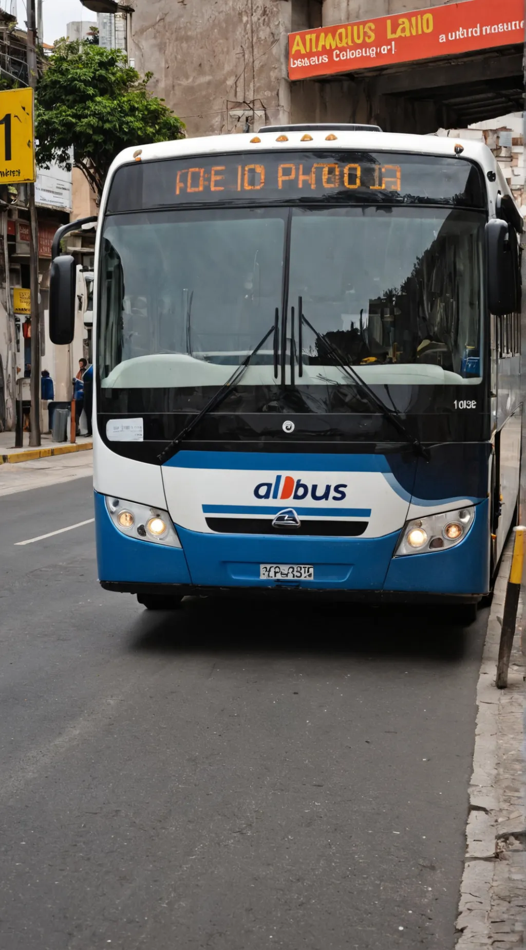 ai character: Autobús promedio  background