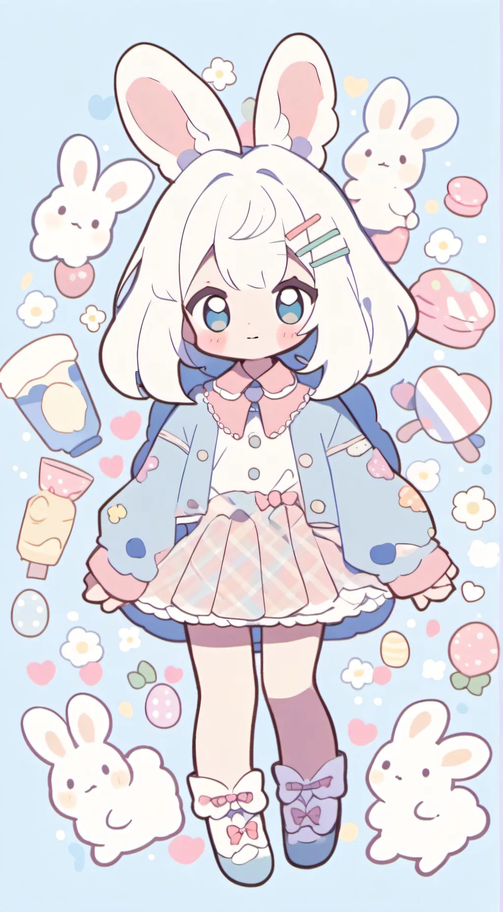 ai character: 🐰bunny girl🐰 background