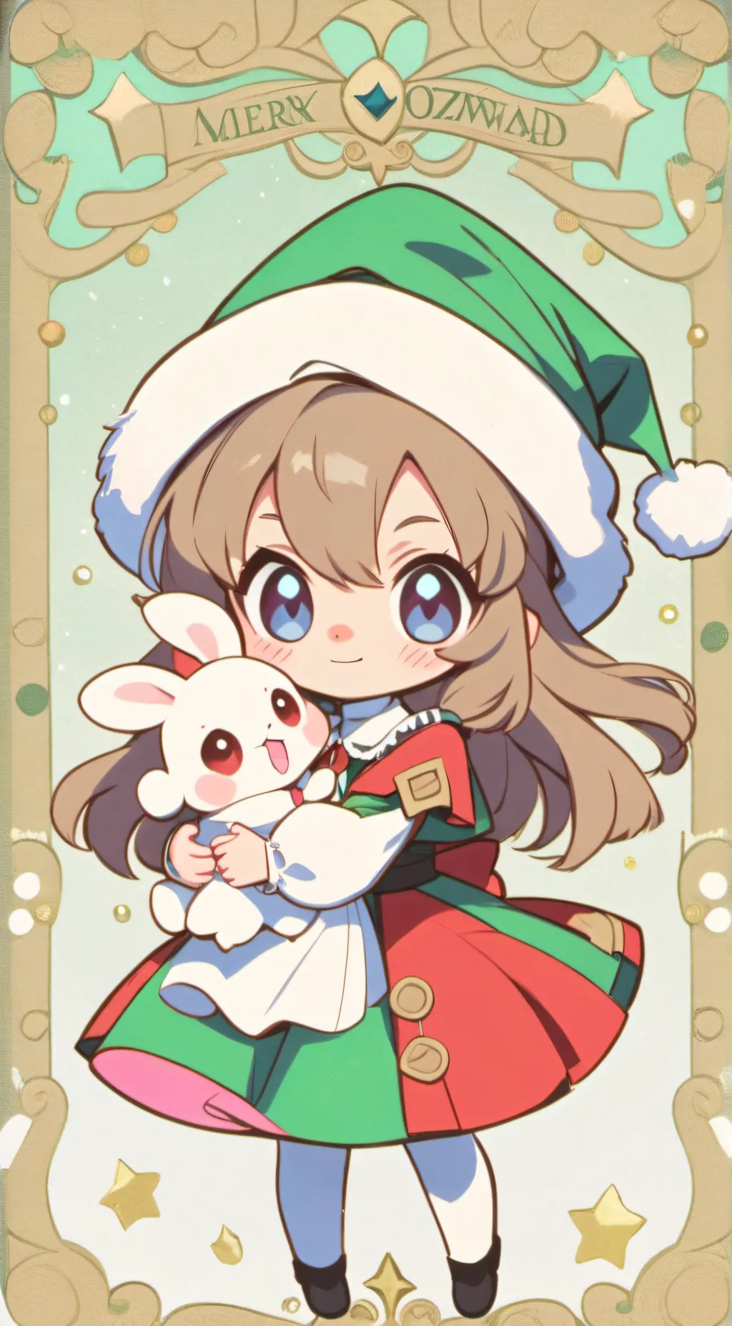 ai character: For christmas background
