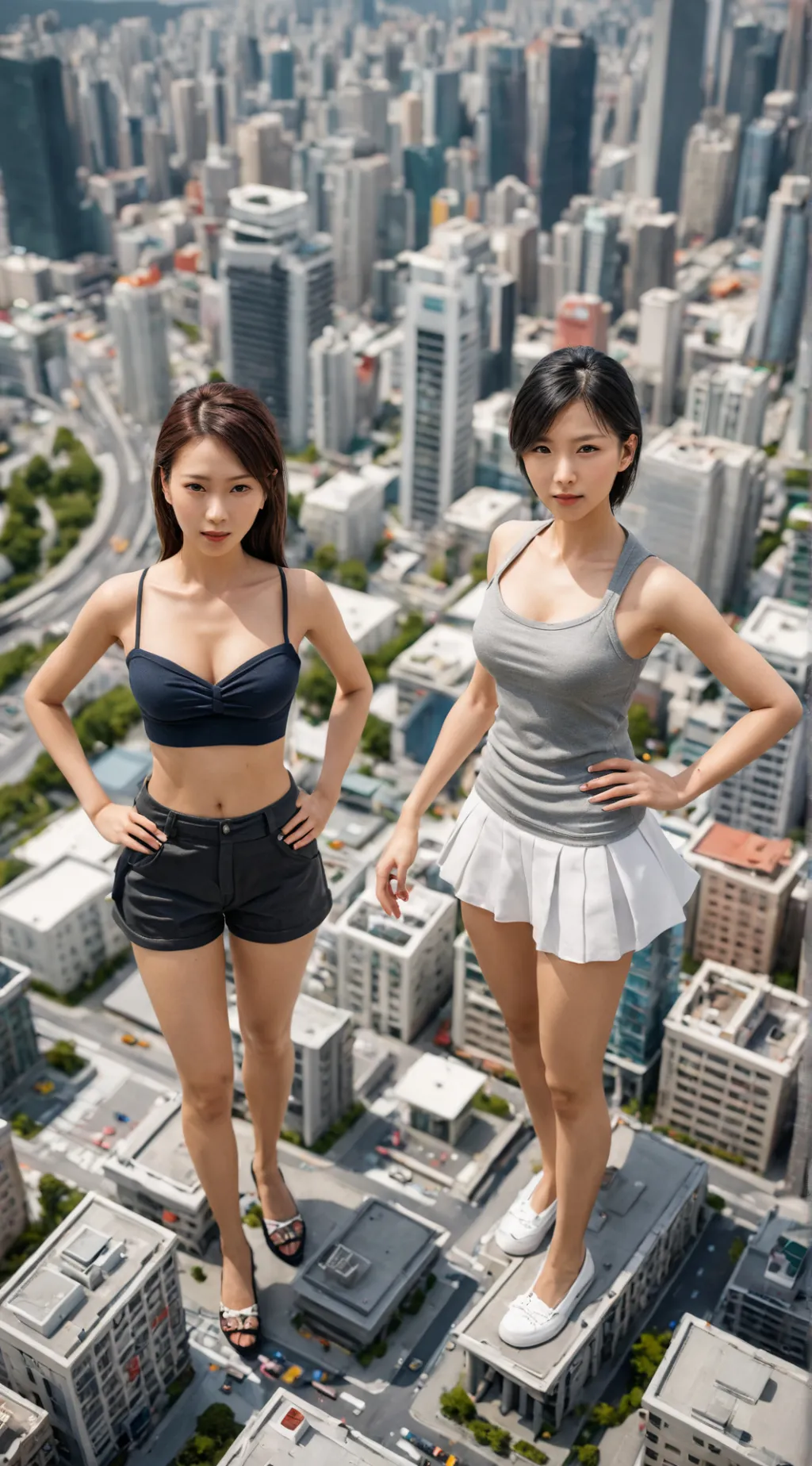 ai character: Hana and Yui background