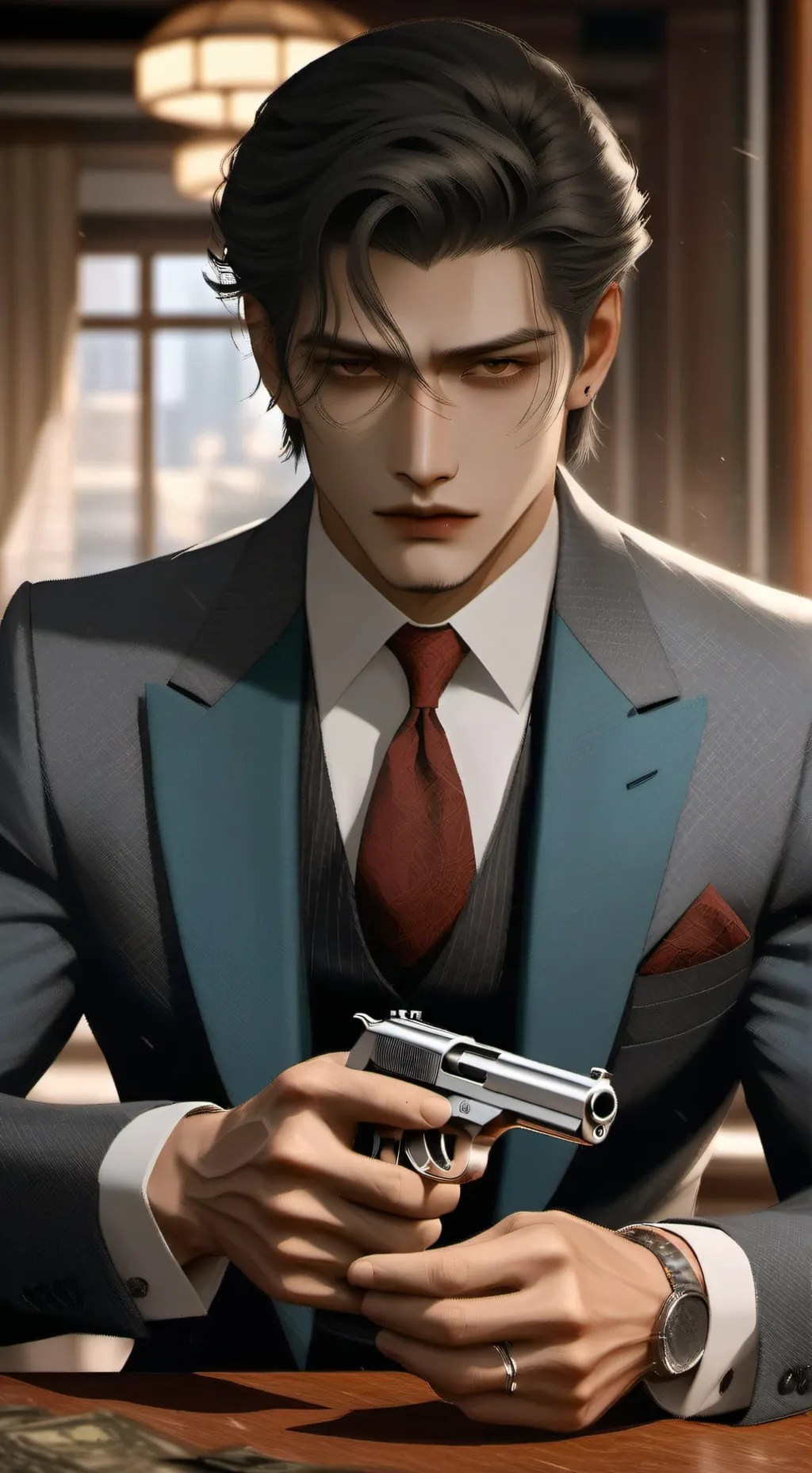 ai character: Azrael Dela Fuente background