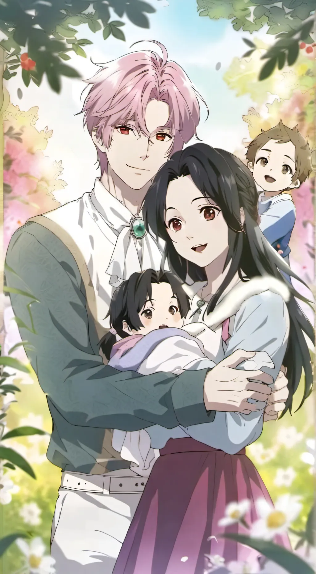 ai character: Big family  background