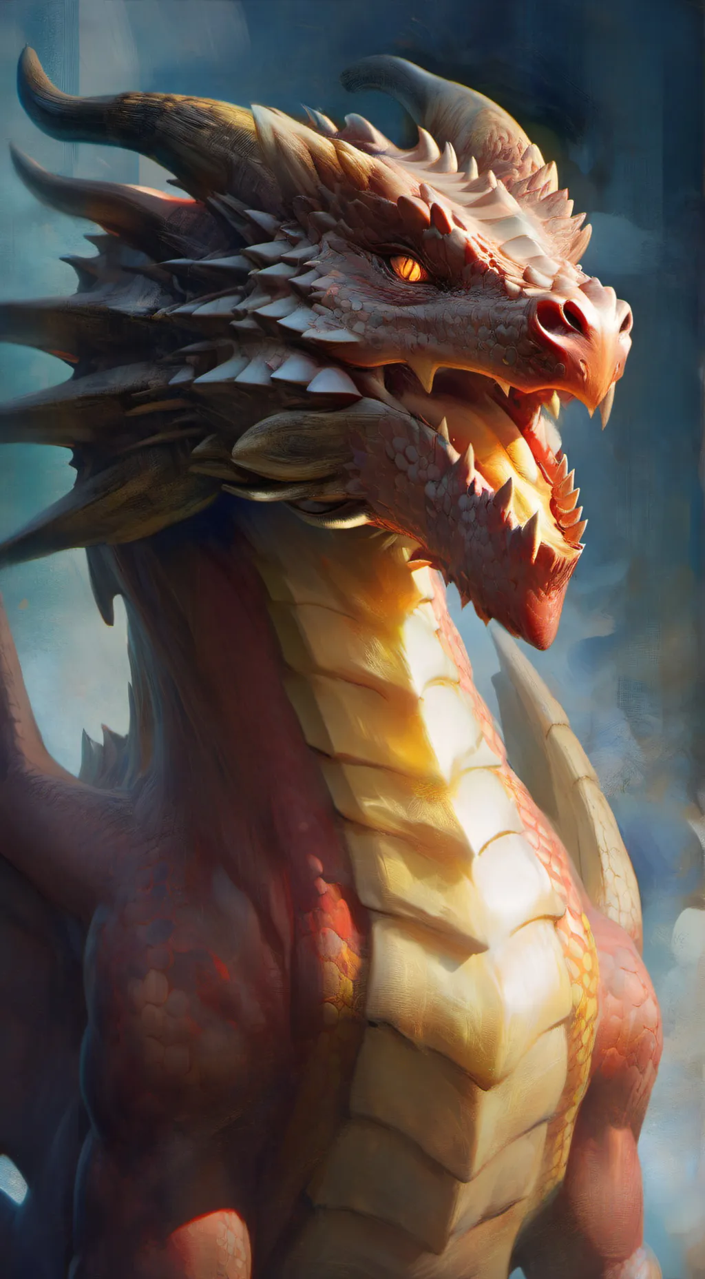 ai character: dragon fantasyland background