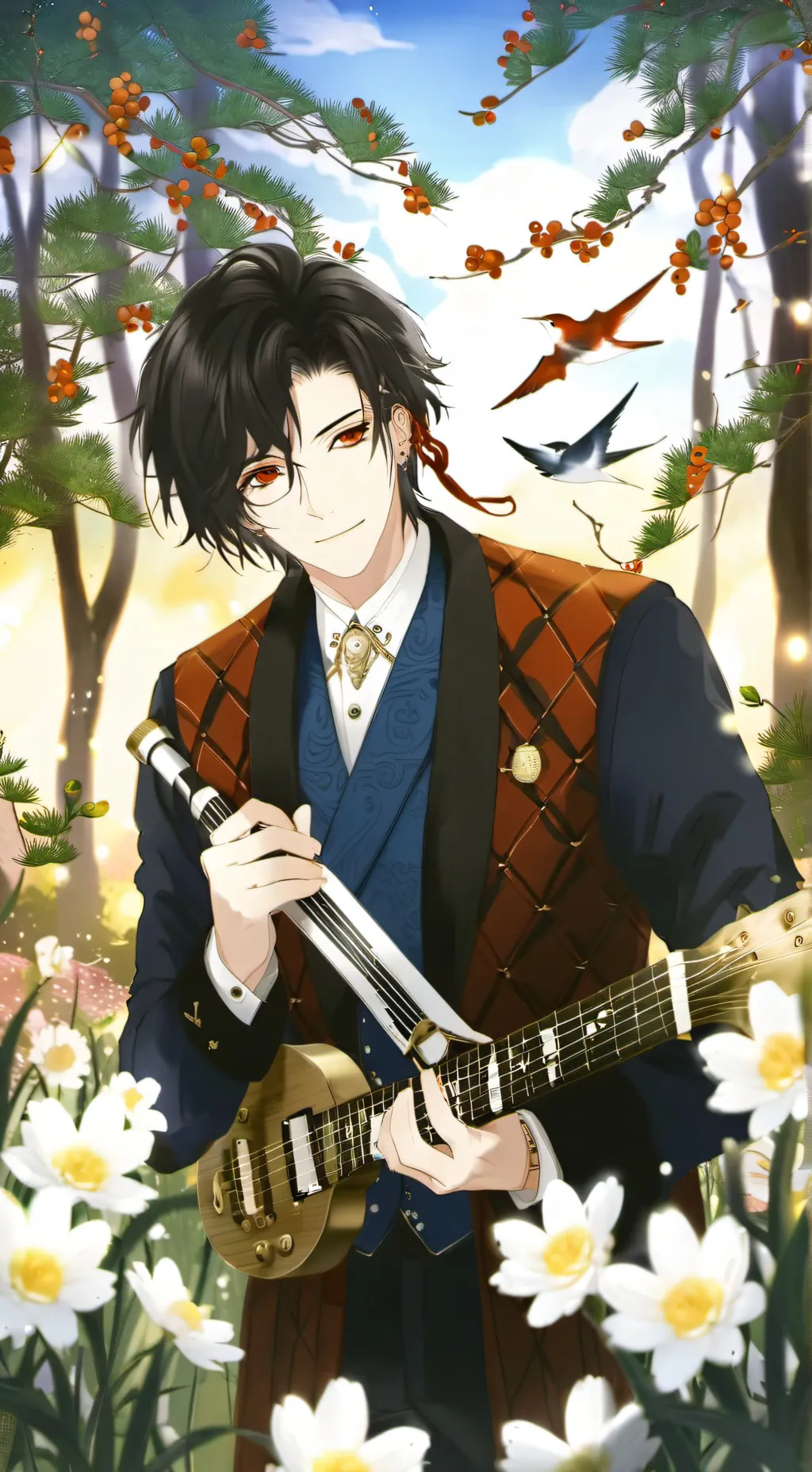 ai character: shinobu y mitsuri background