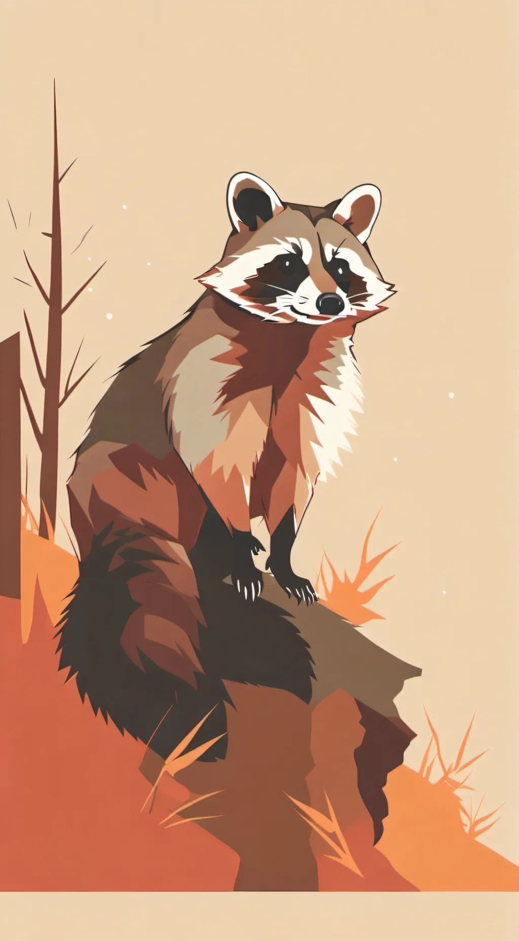 ai character: Raccoon background