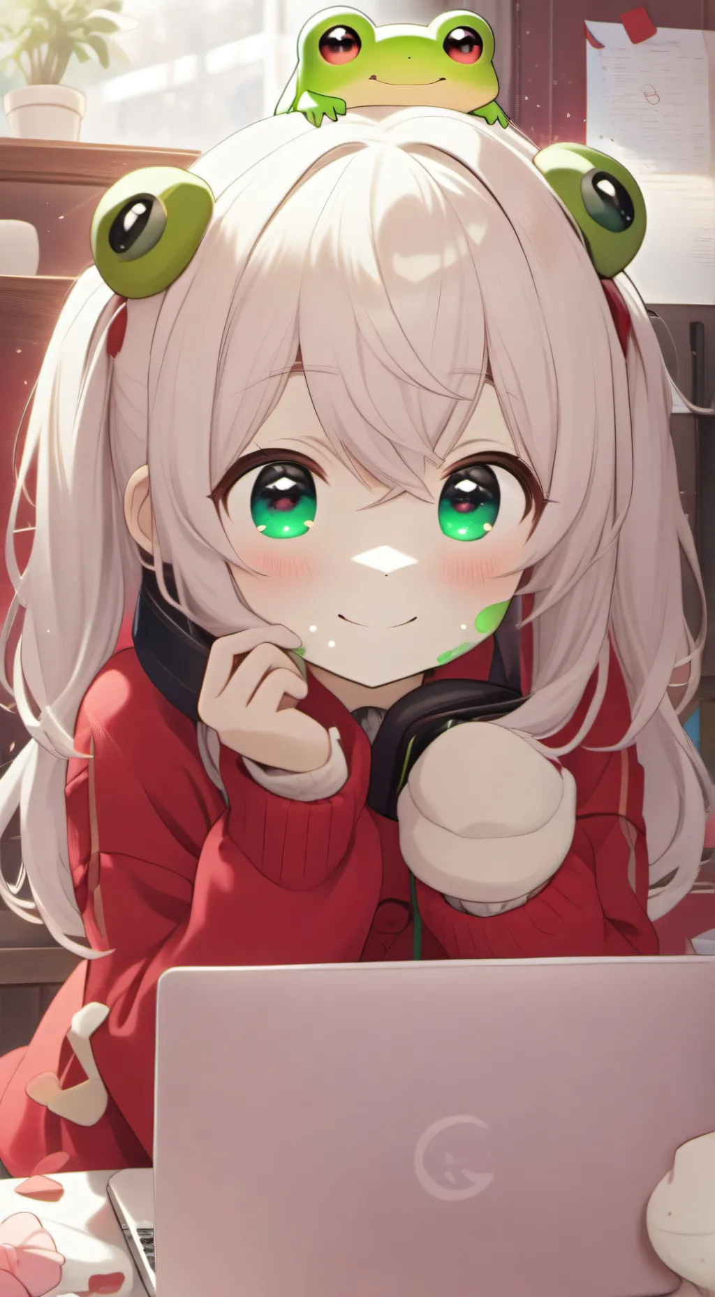 ai character: Froggle Spirit background