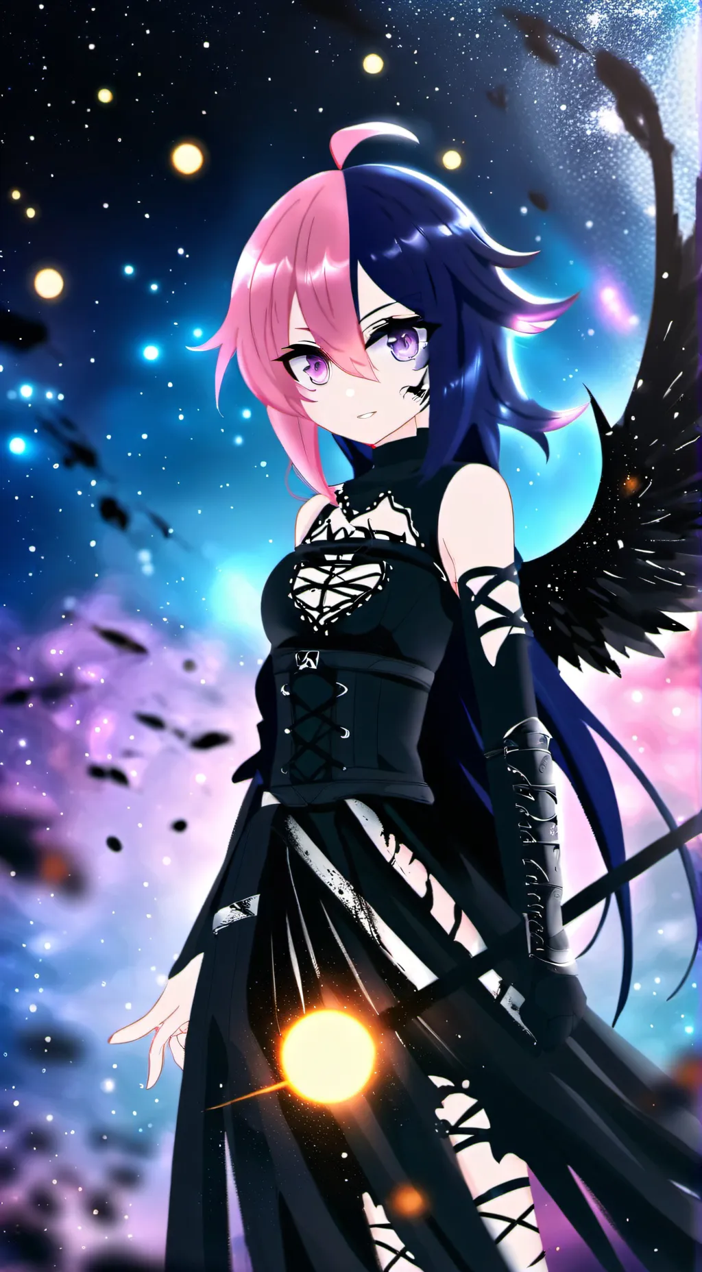 ai character: Galaxy background