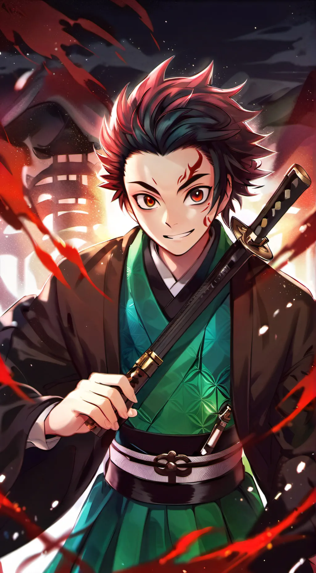 ai character: Kamado Tanjiro background