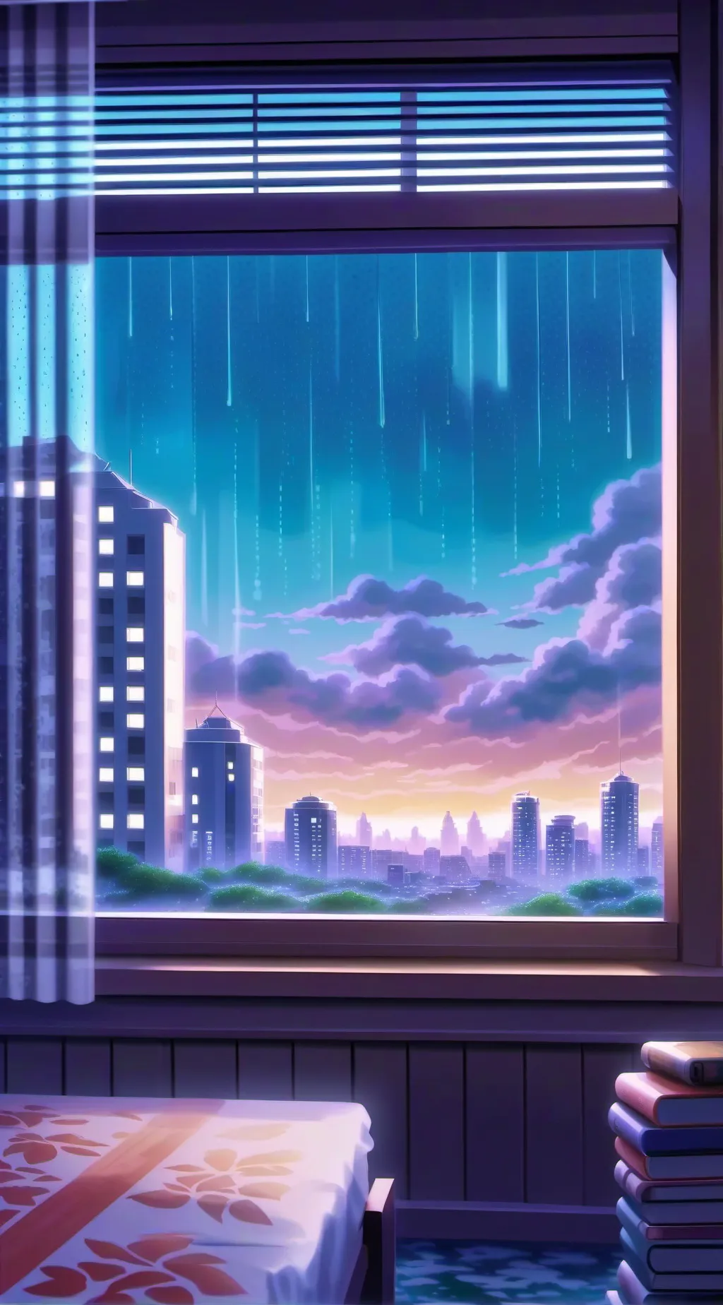 ai character: MHA RAINY DAY! background