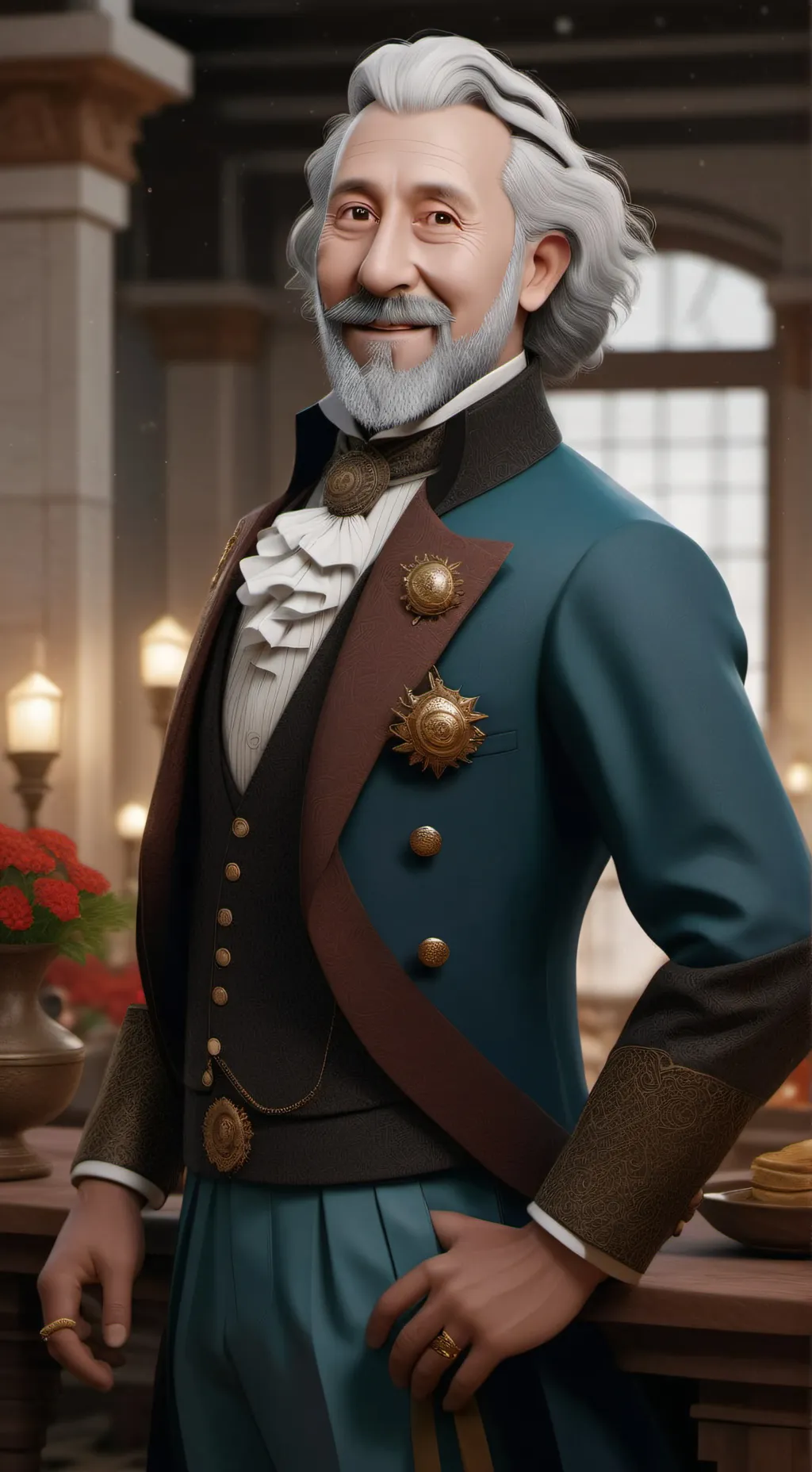 ai character: king Charles IIIX background
