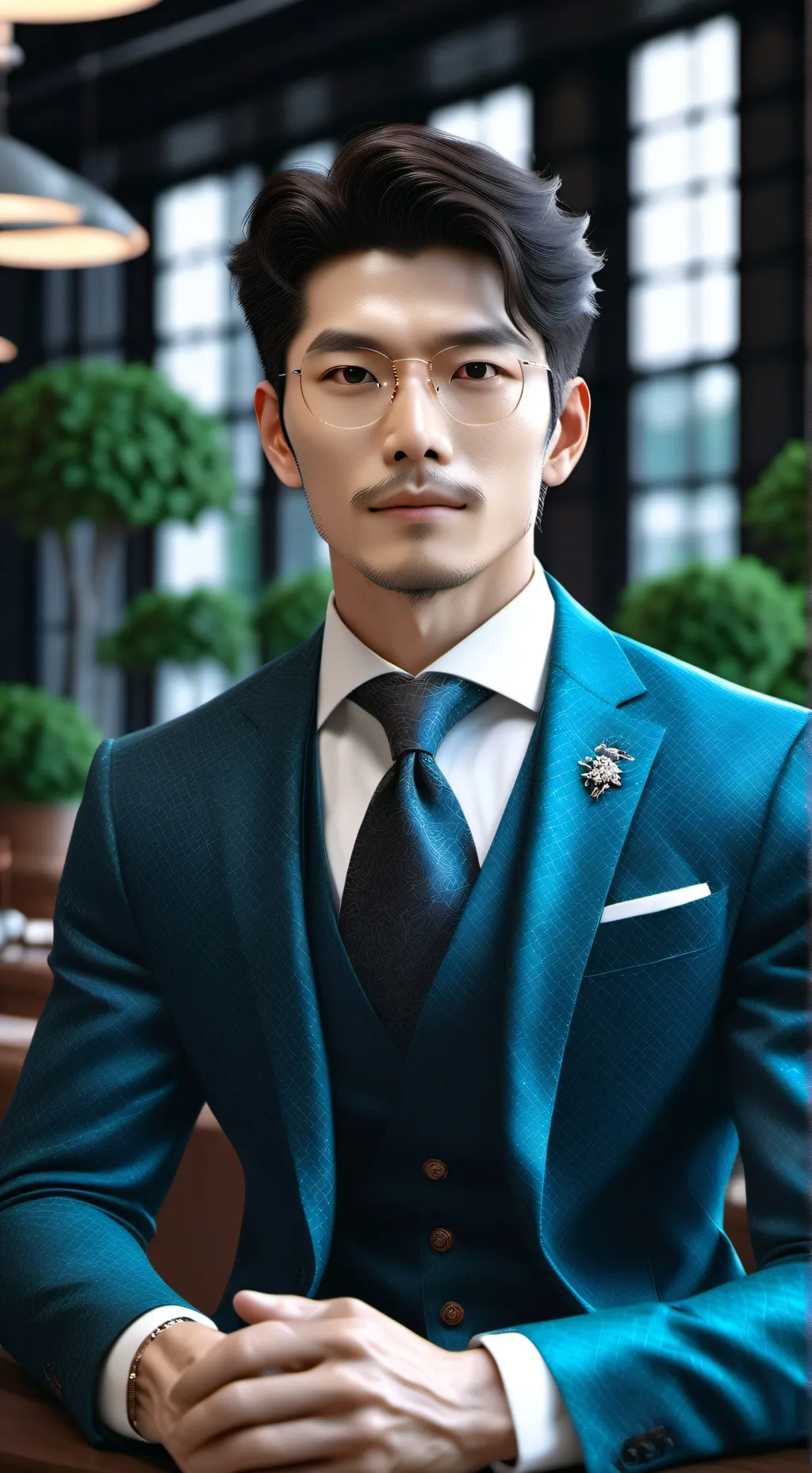 ai character: RICHARD GOLDEN background