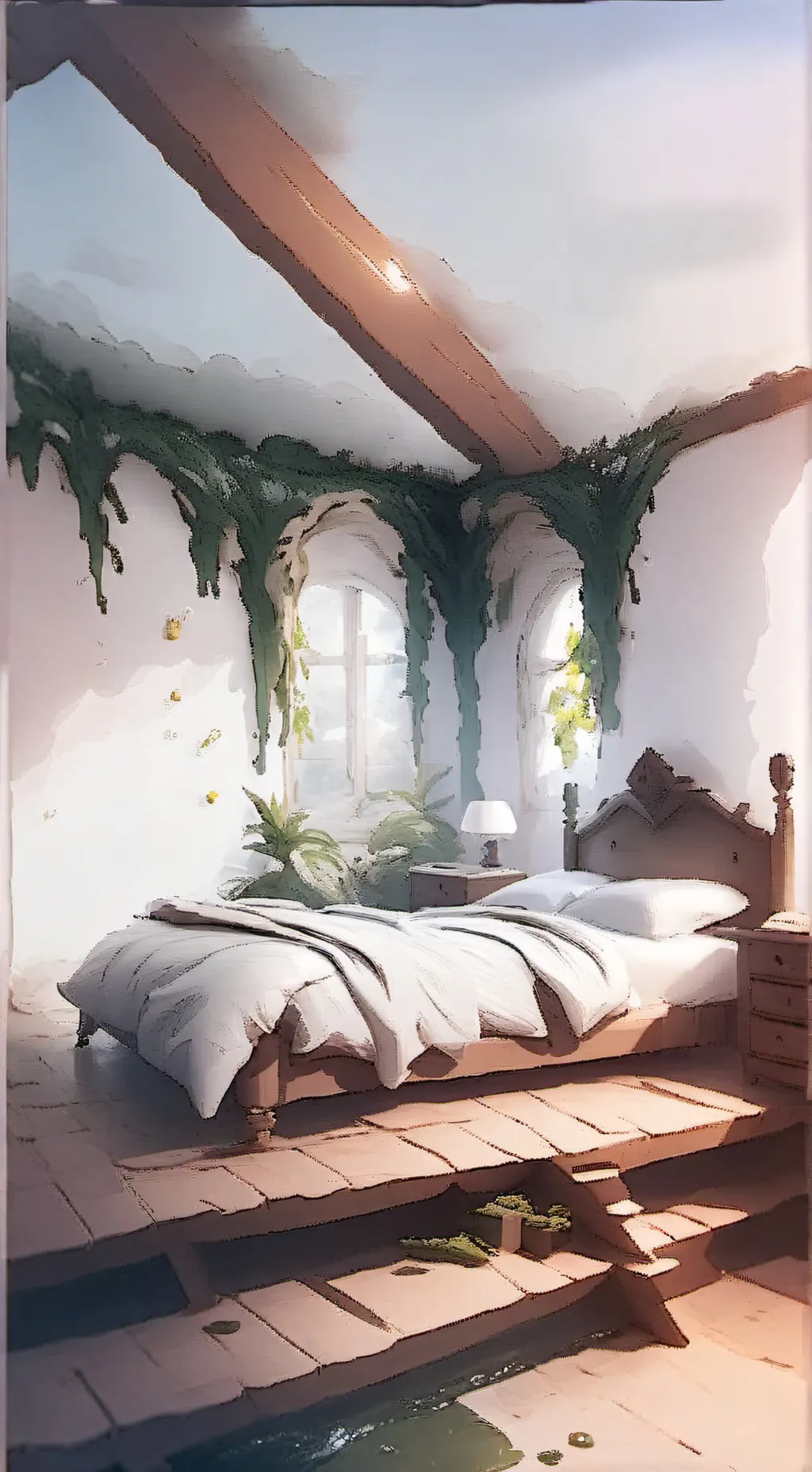 ai character: silme bedroom - background