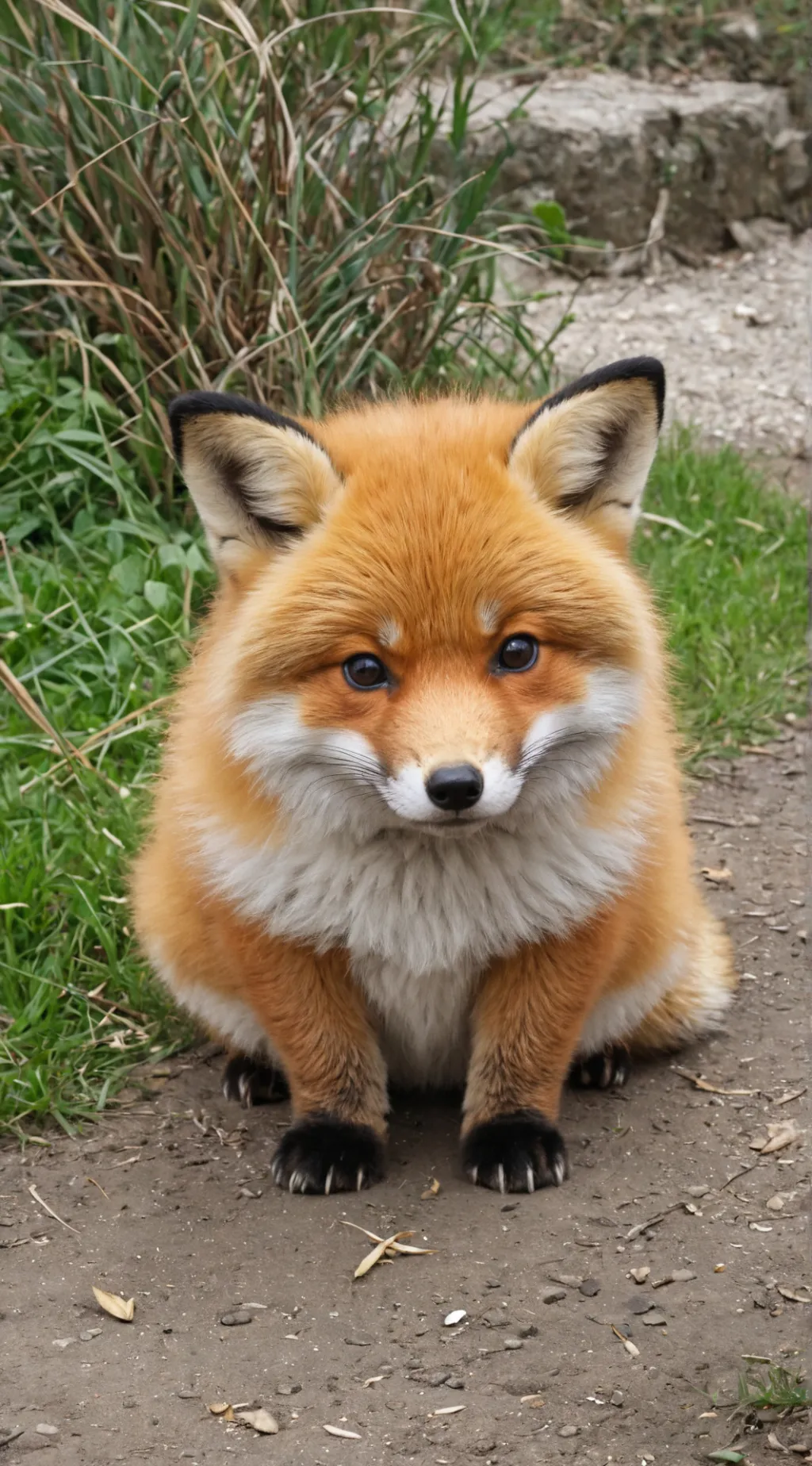 ai character: Baby fat fox background