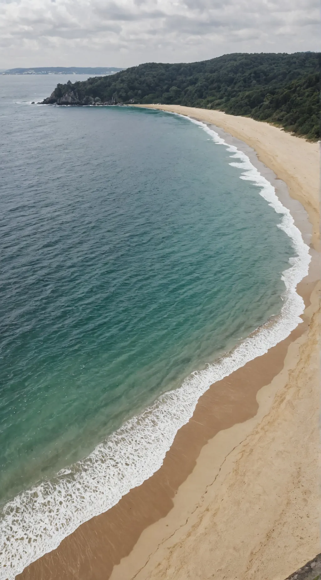 ai character: CH on a beach! background