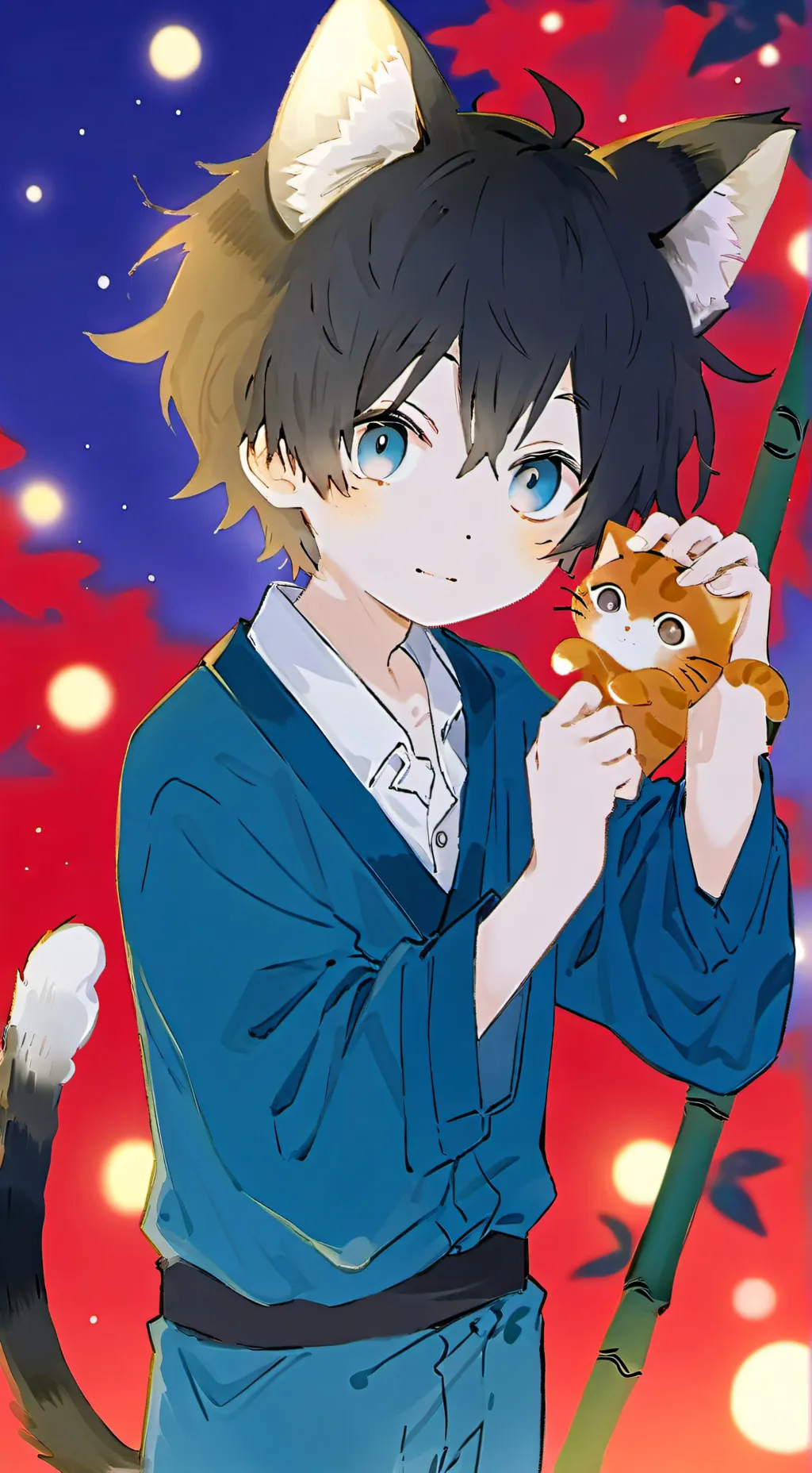 ai character: y/n x catboy background