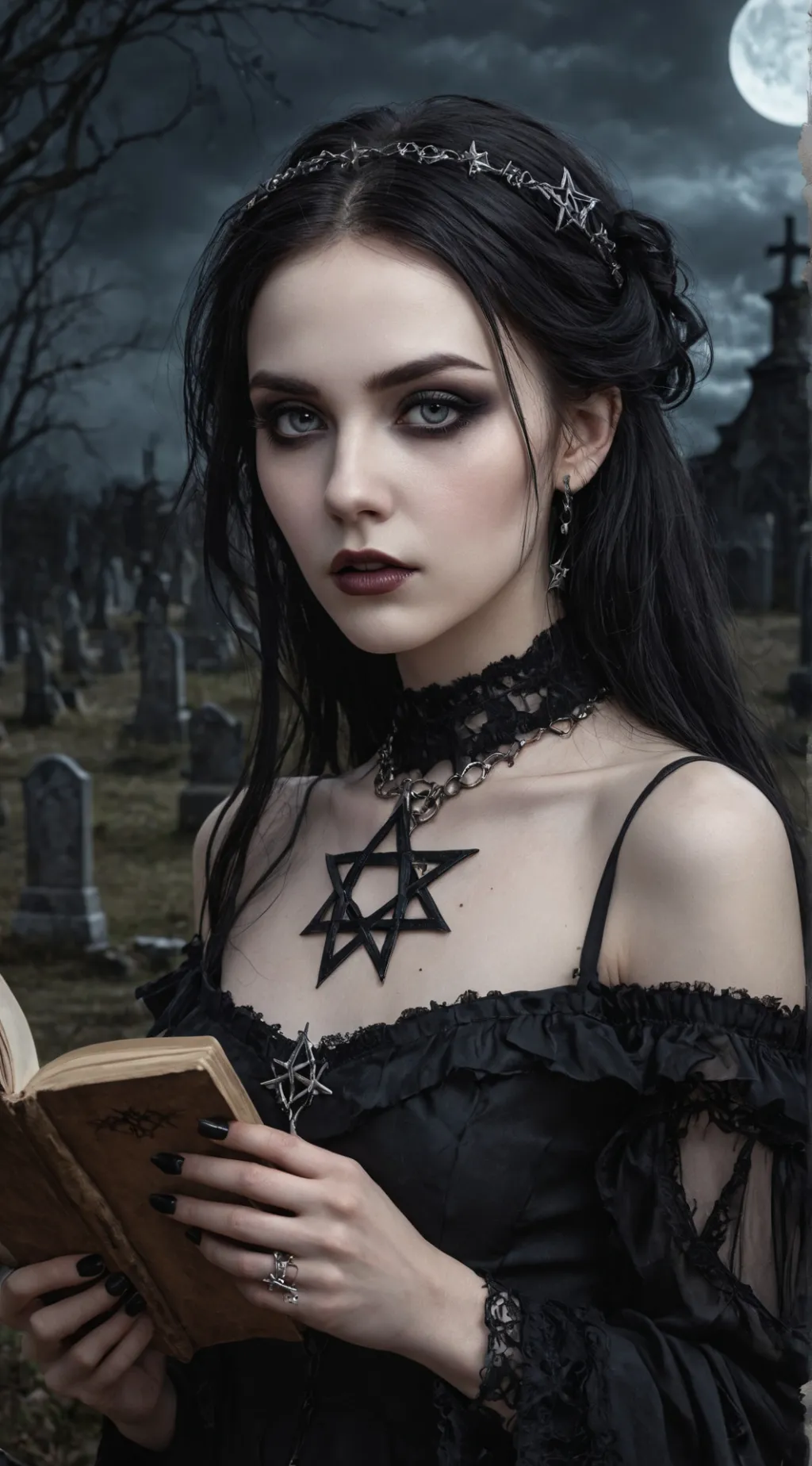 ai character: Goth Girl background