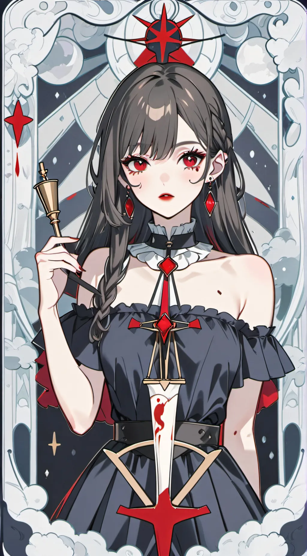 ai character: Vampire Girl background