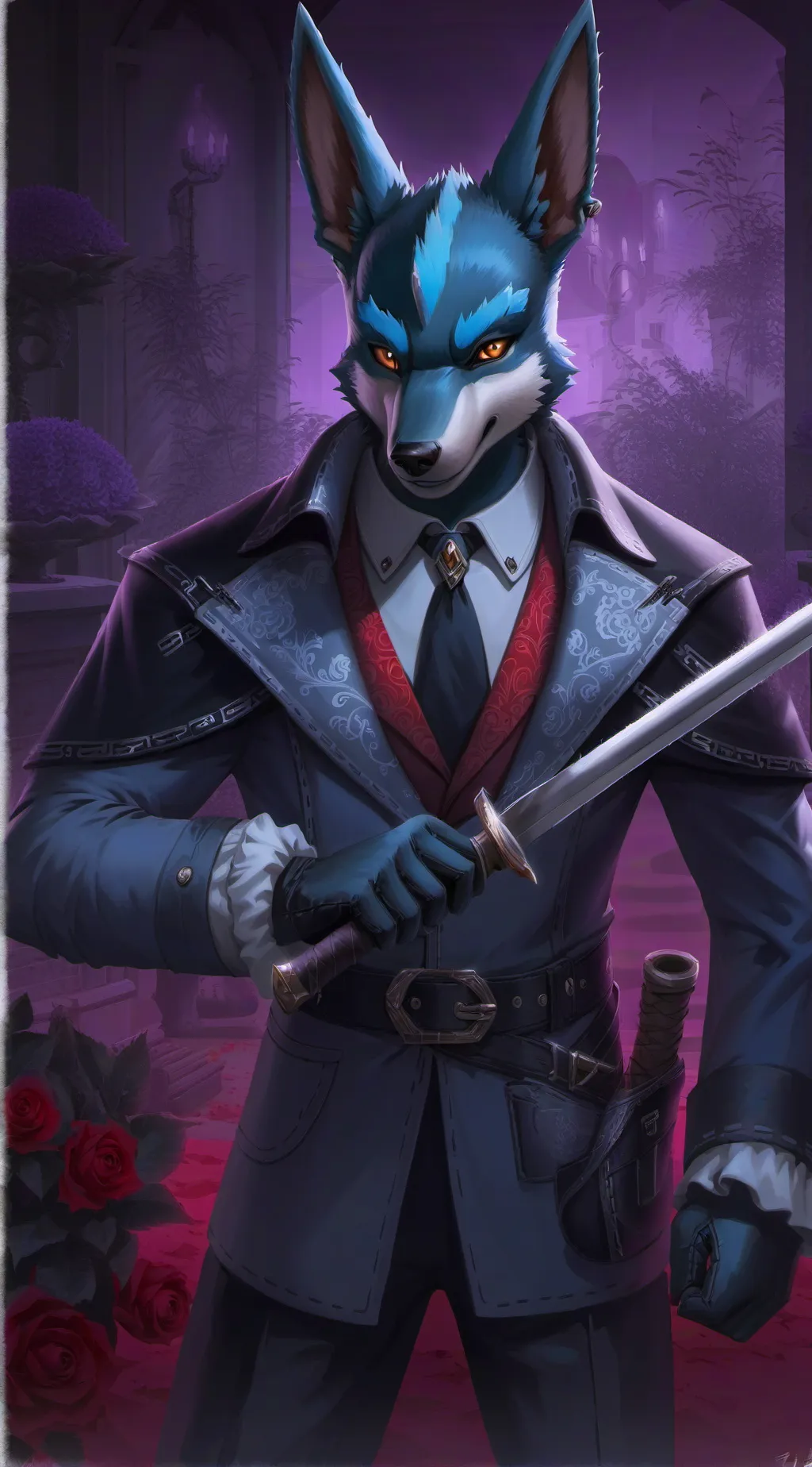 ai character: lucario  background