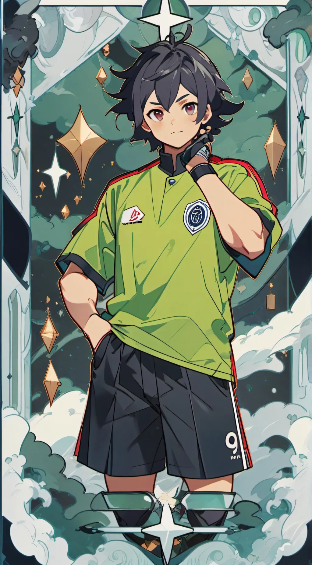 ai character: kny em blue lock?! background