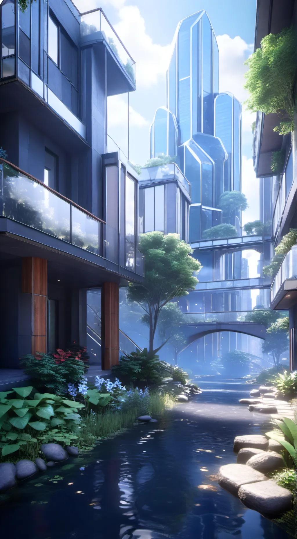 ai character: Sleeping City background