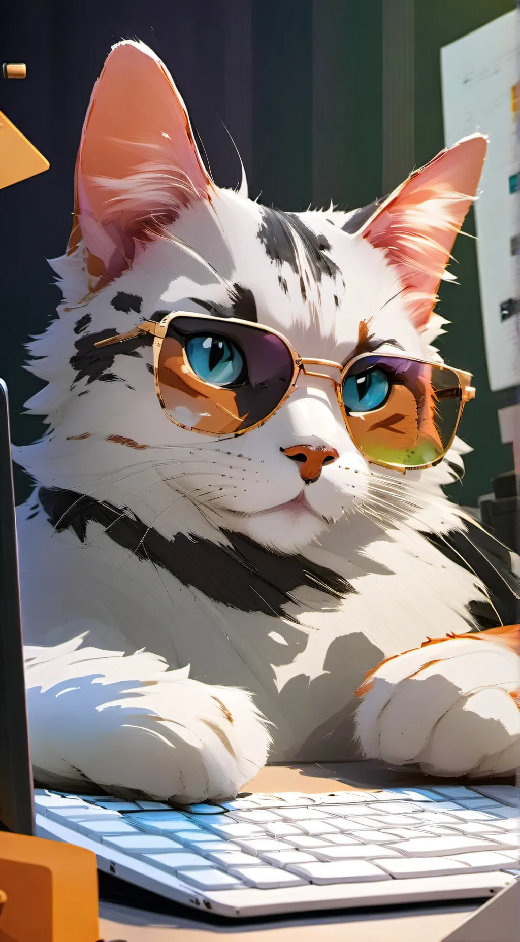 ai character: Gato abandonado background