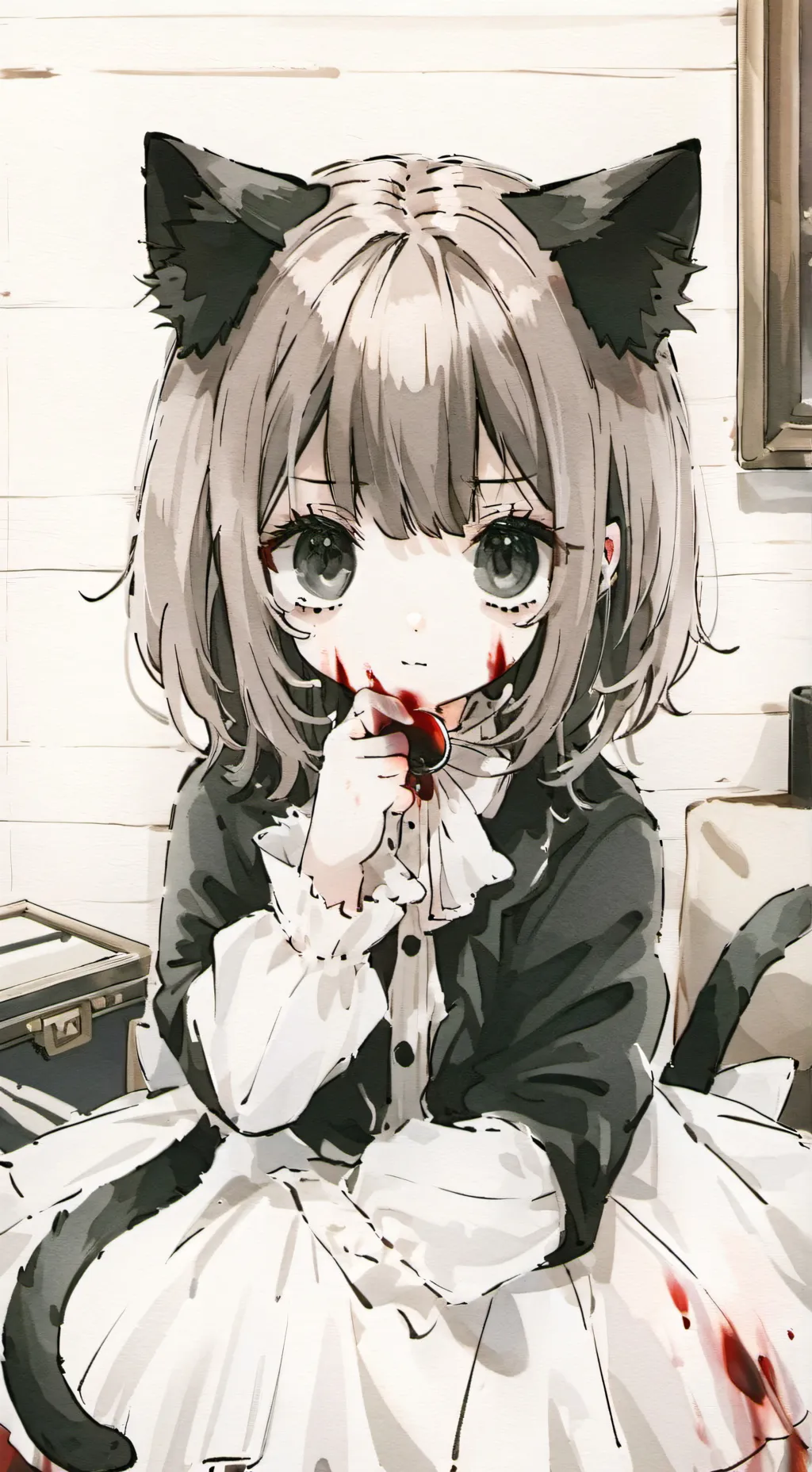 ai character: Tiny Crimson Paws background