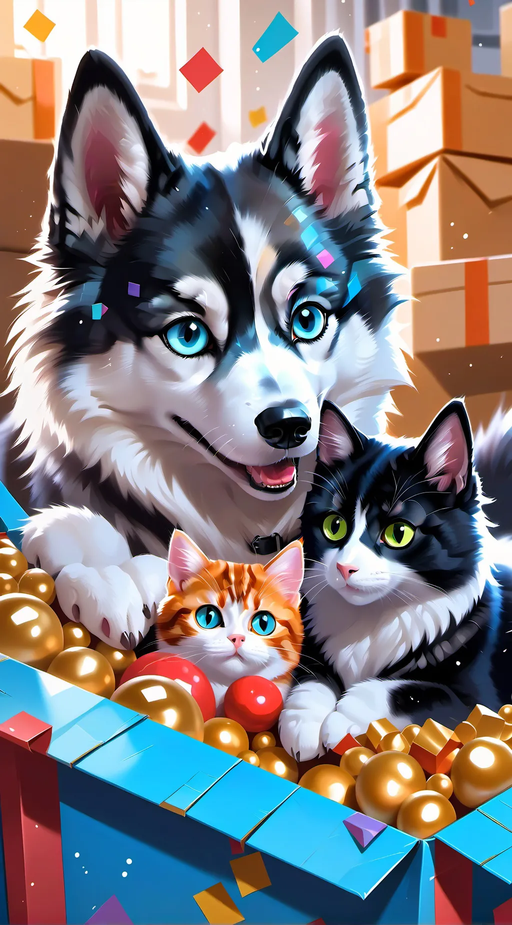 ai character: Hype & Meow background