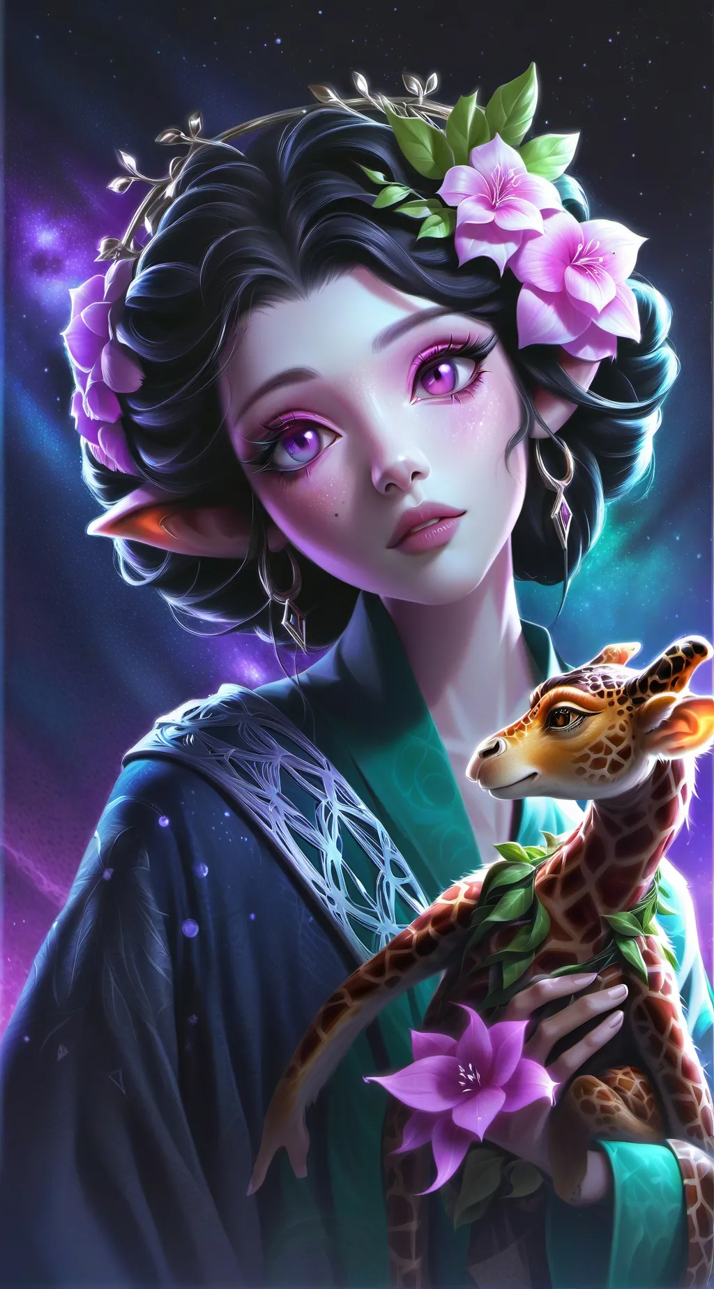 ai character: Girafa background