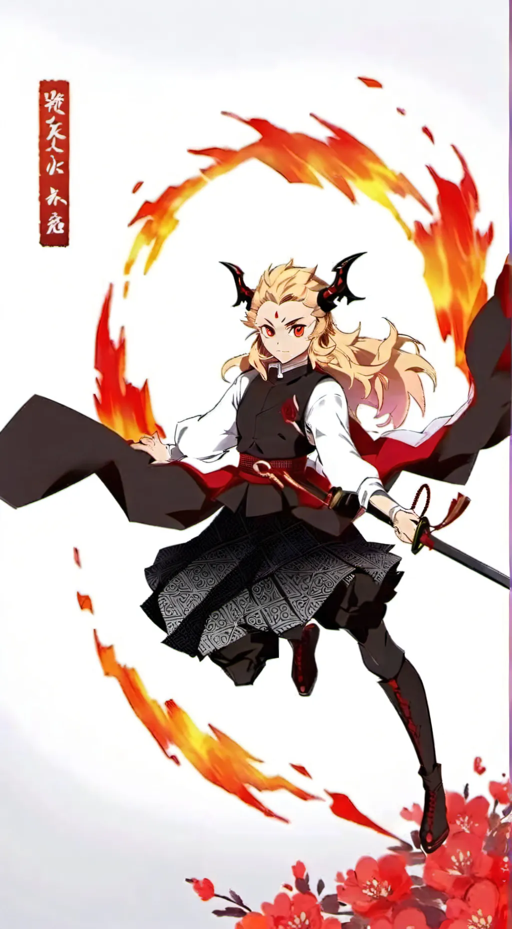 ai character: Rengoko as a girl. background