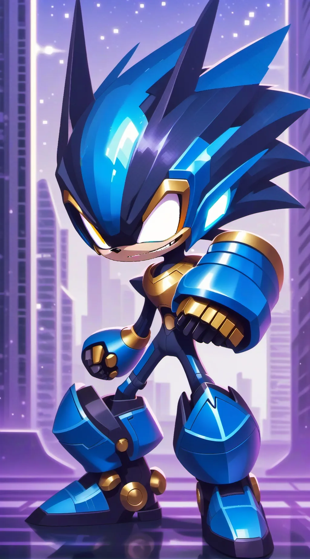 ai character: metal sonic  background