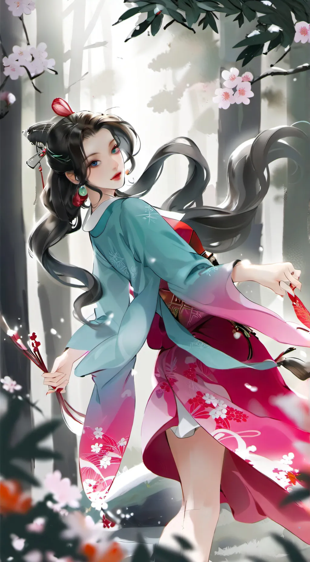 ai character: Nezuko background