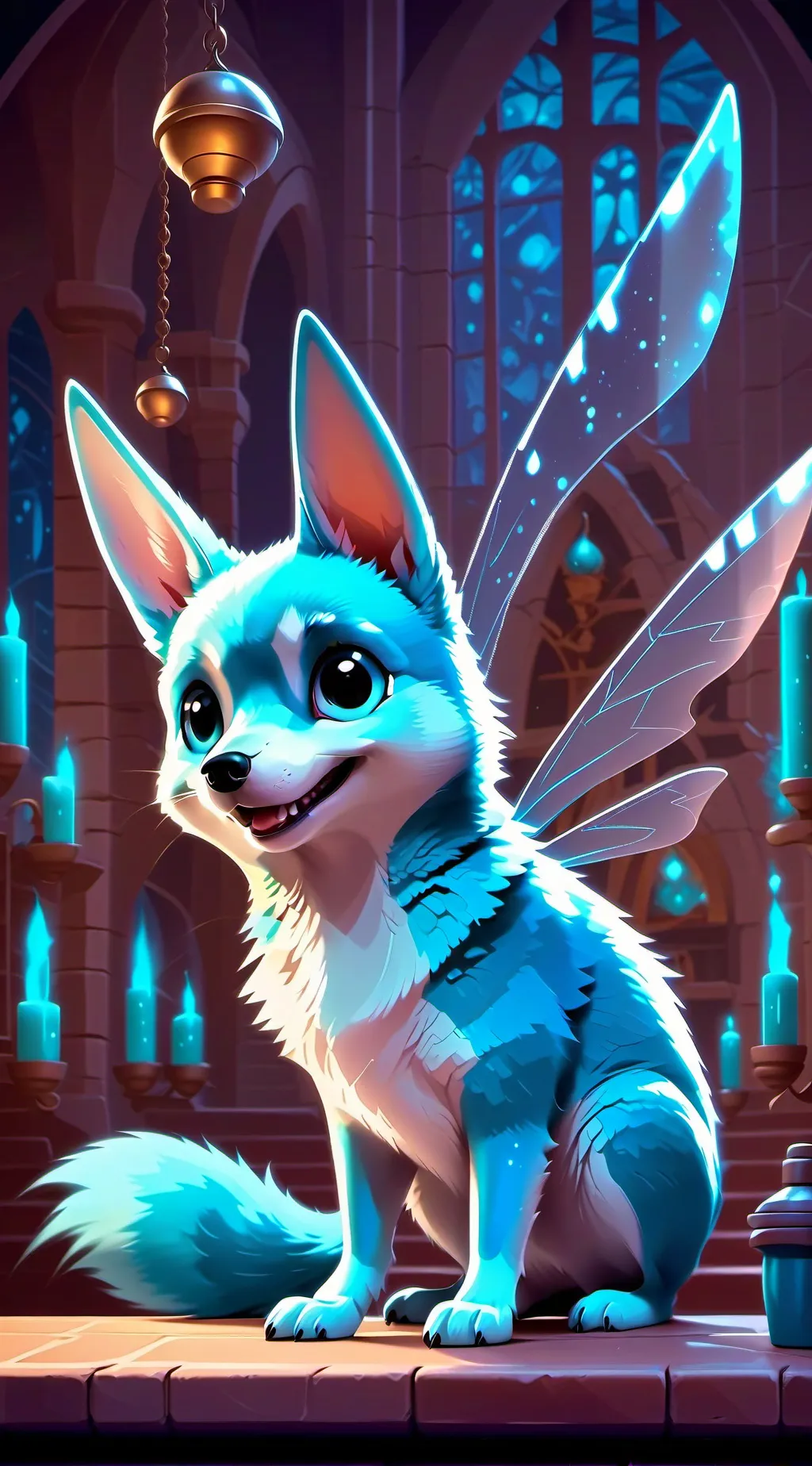 ai character: bluey background