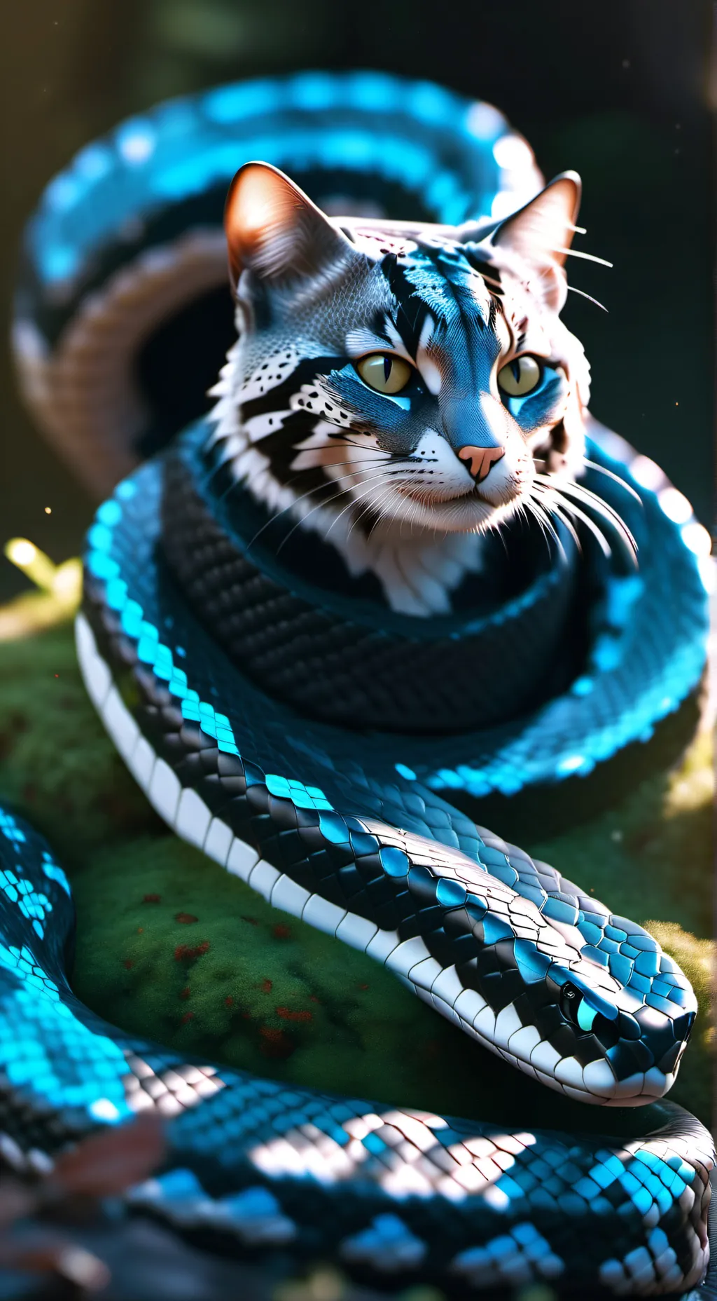 ai character: Snake cat background