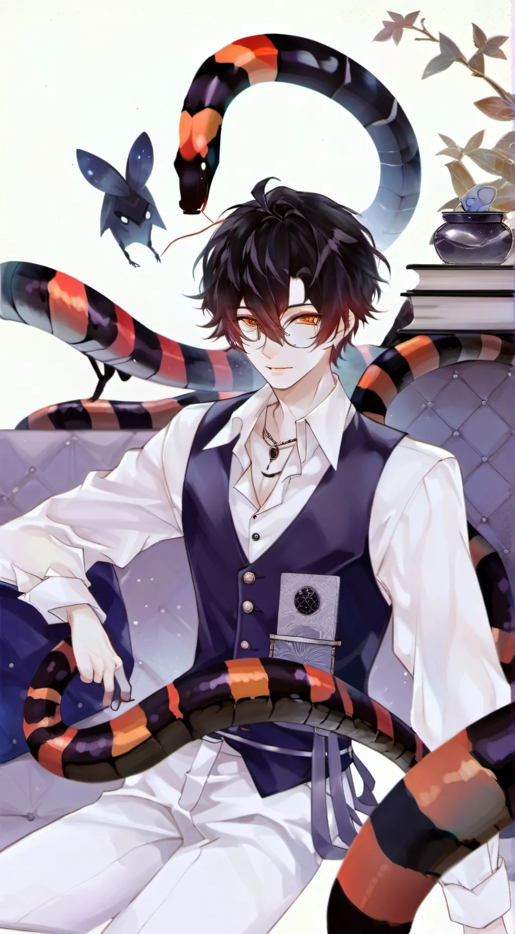 ai character: Preto the Snake Spirit background