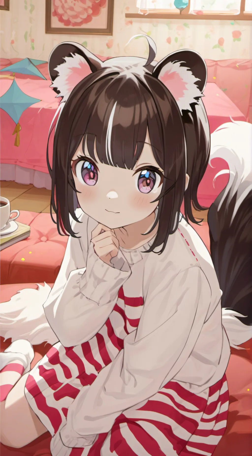 ai character: Striped Skunk Spir background