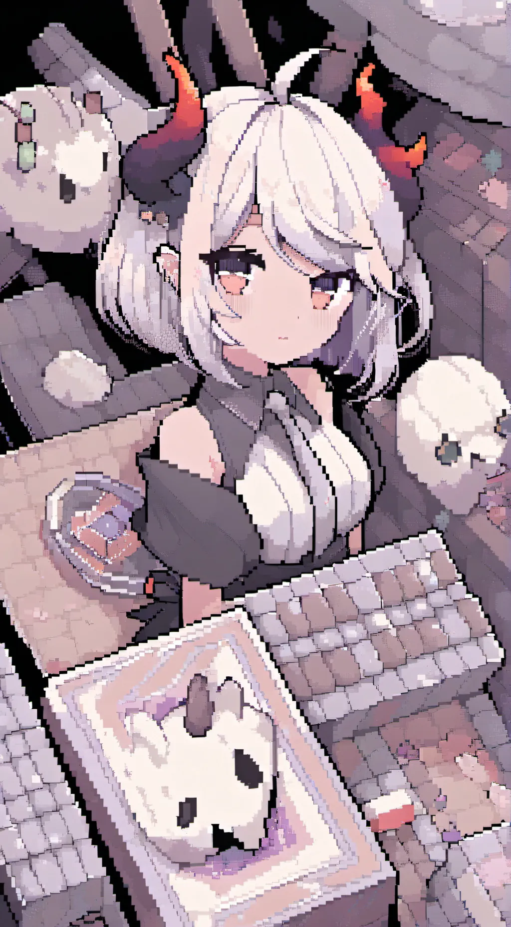 ai character: qwertyuiopasdfghjk background