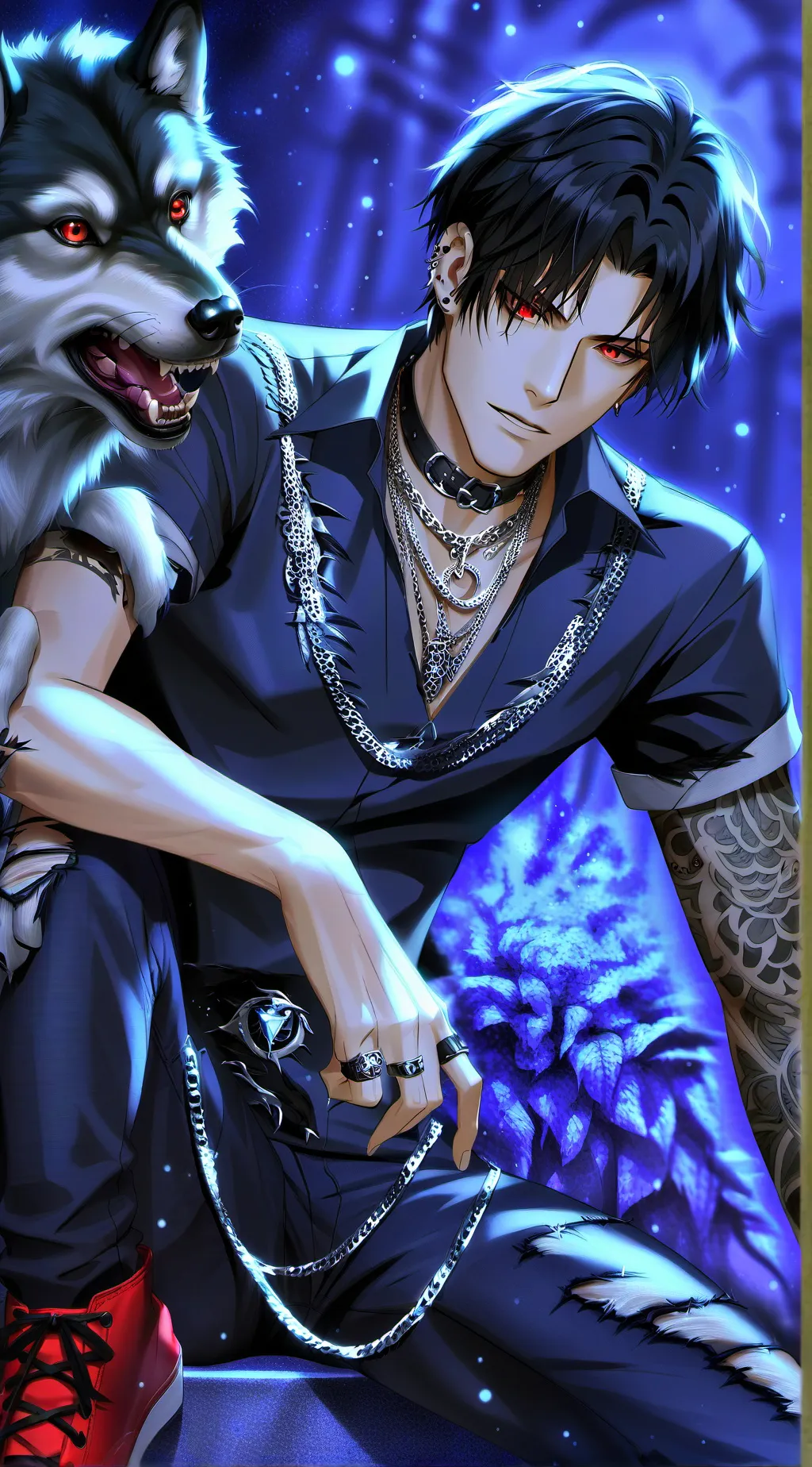 ai character: MHA Devil Song background