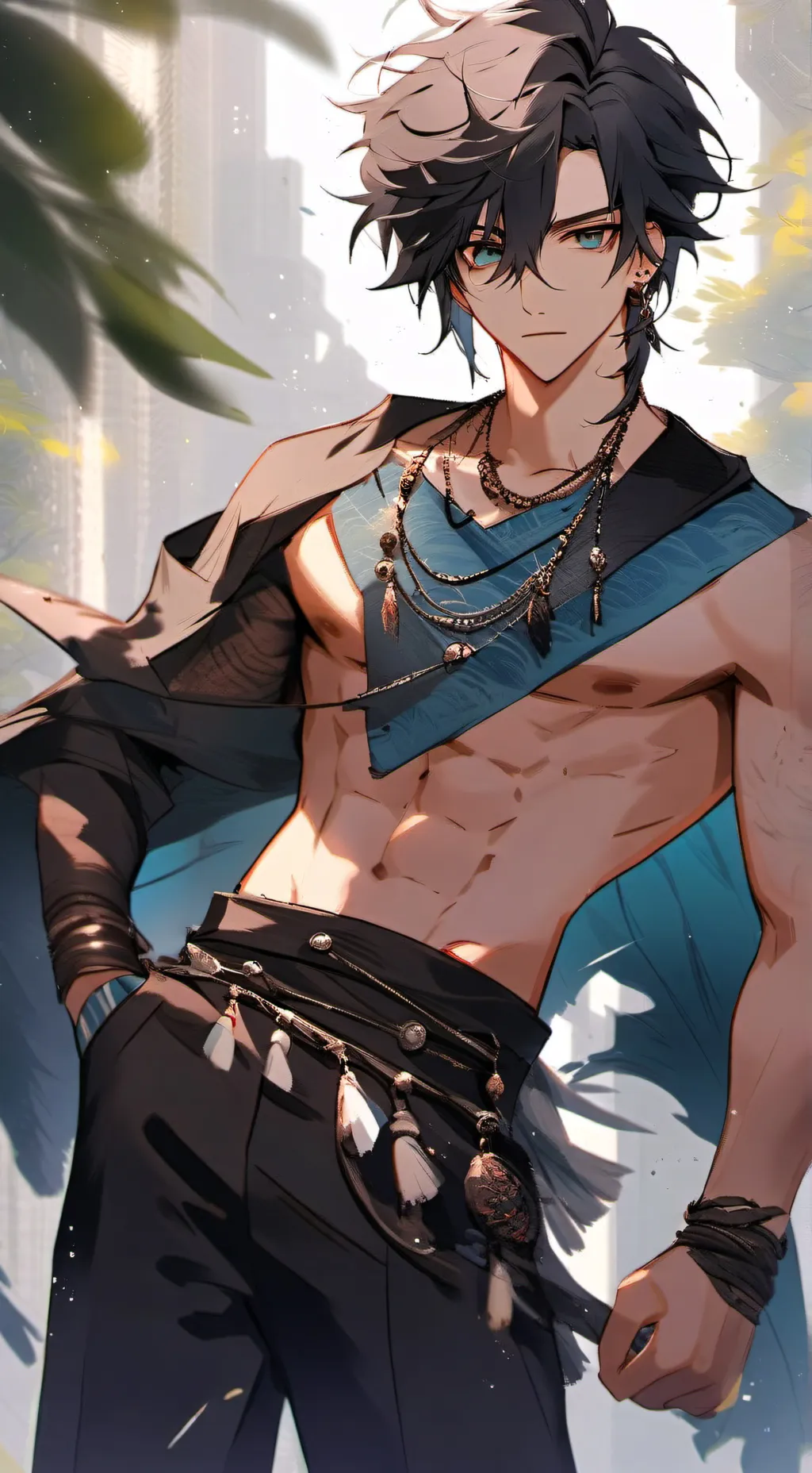 ai character: Aaron.   background