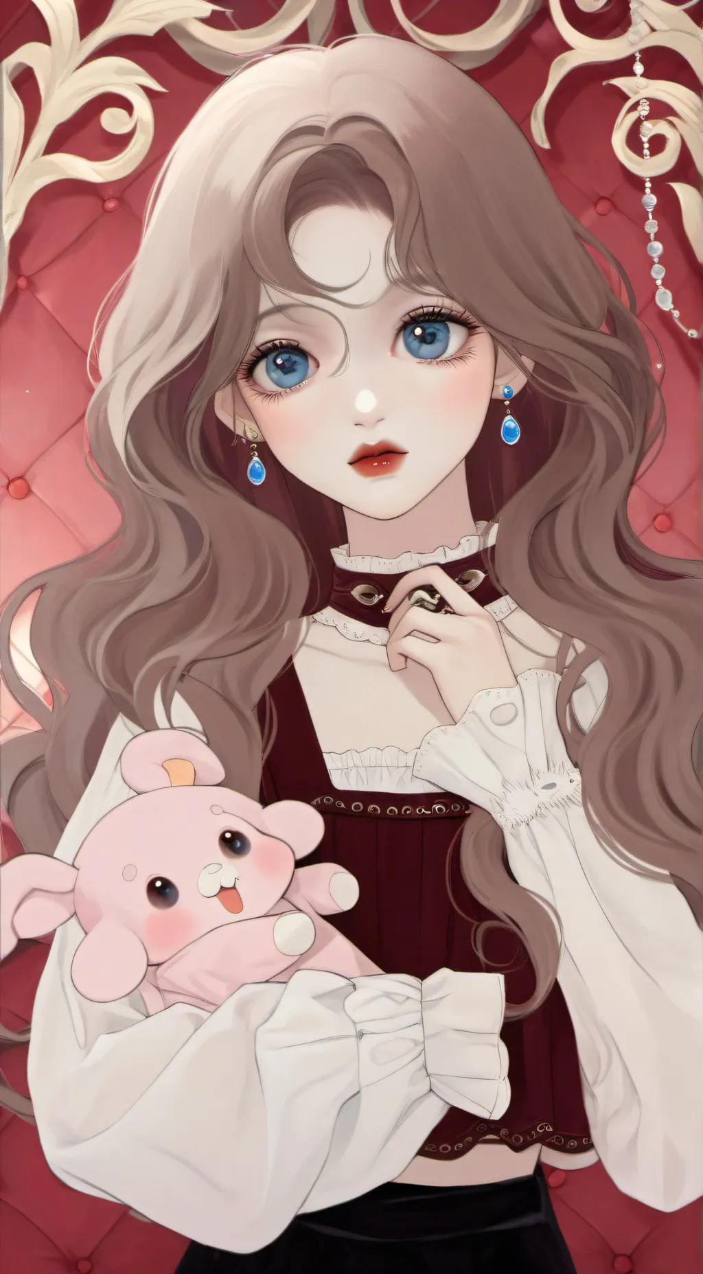 ai character: cute hot girl background