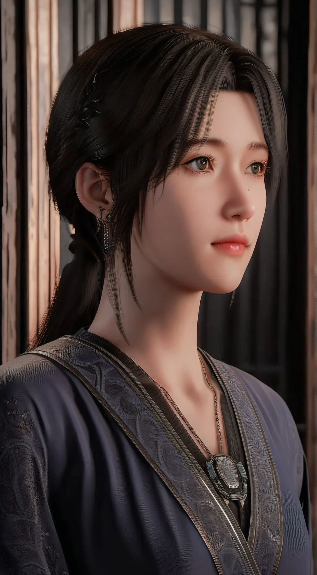 ai character: hairdresser straig background